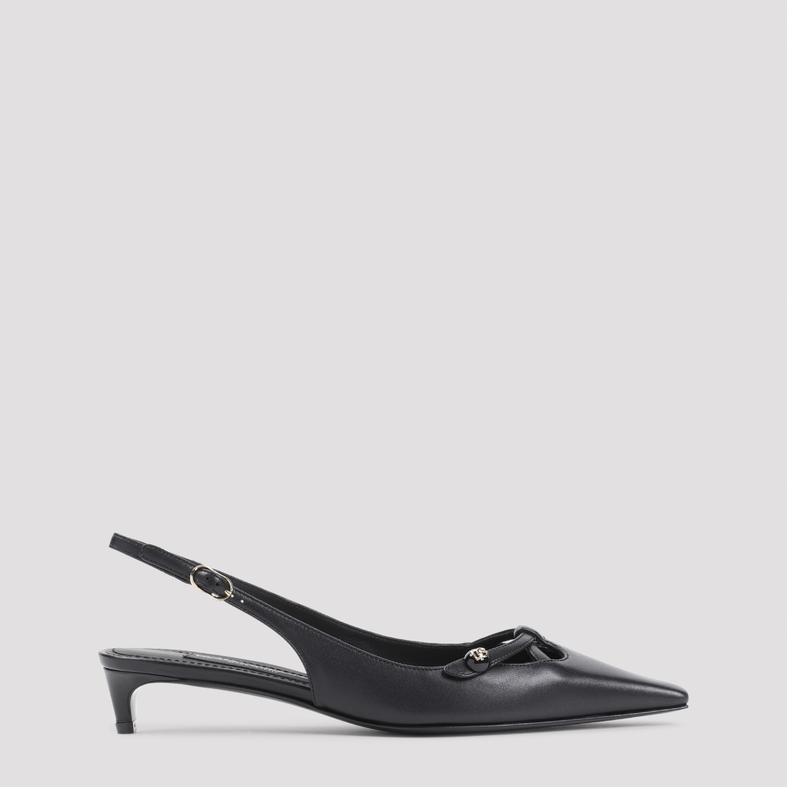 Shop Dolce & Gabbana Lamb Leather Pumps In Nero