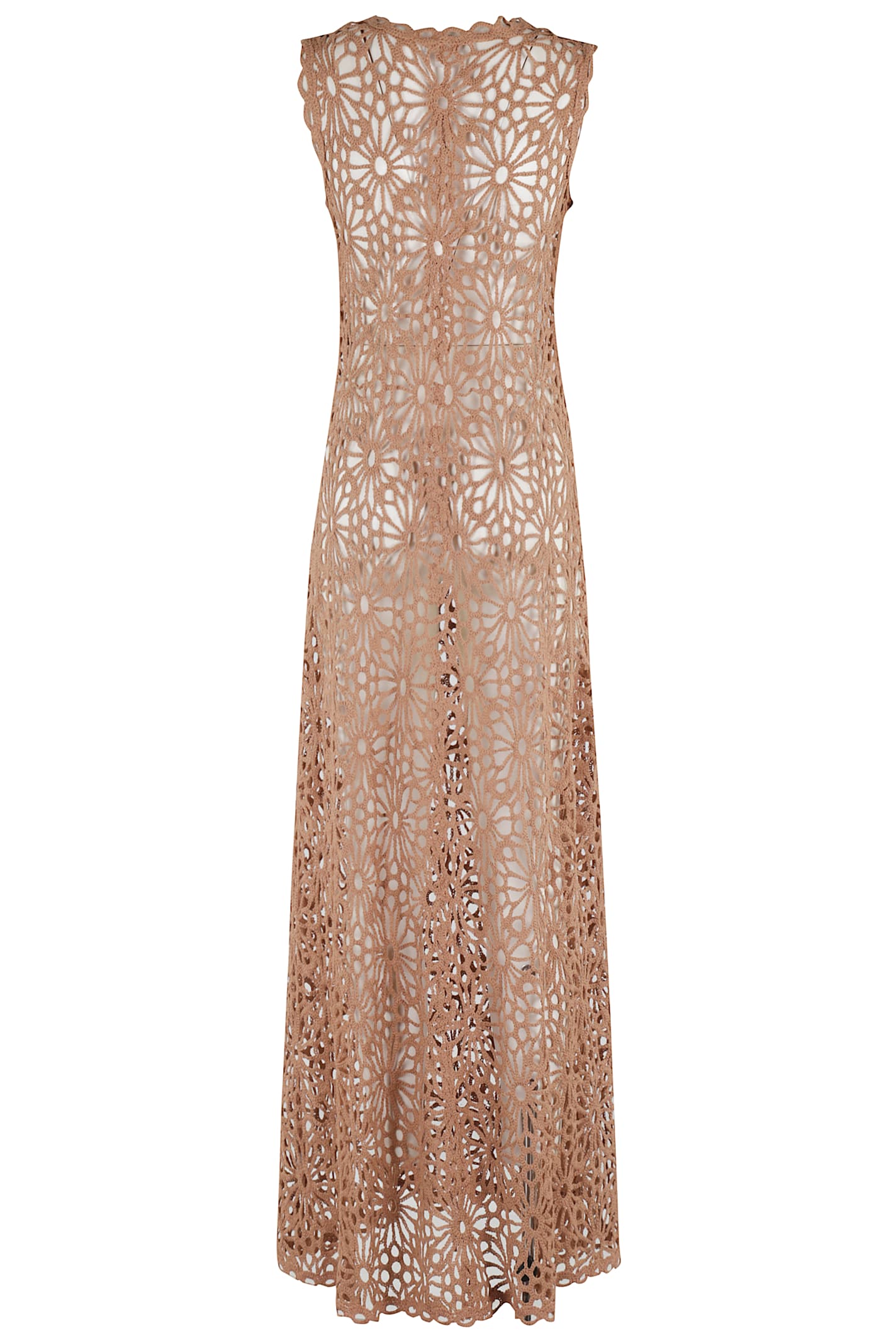 Shop Norma Kamali Sleeveless Swing Maxi Dress In Cappuccino