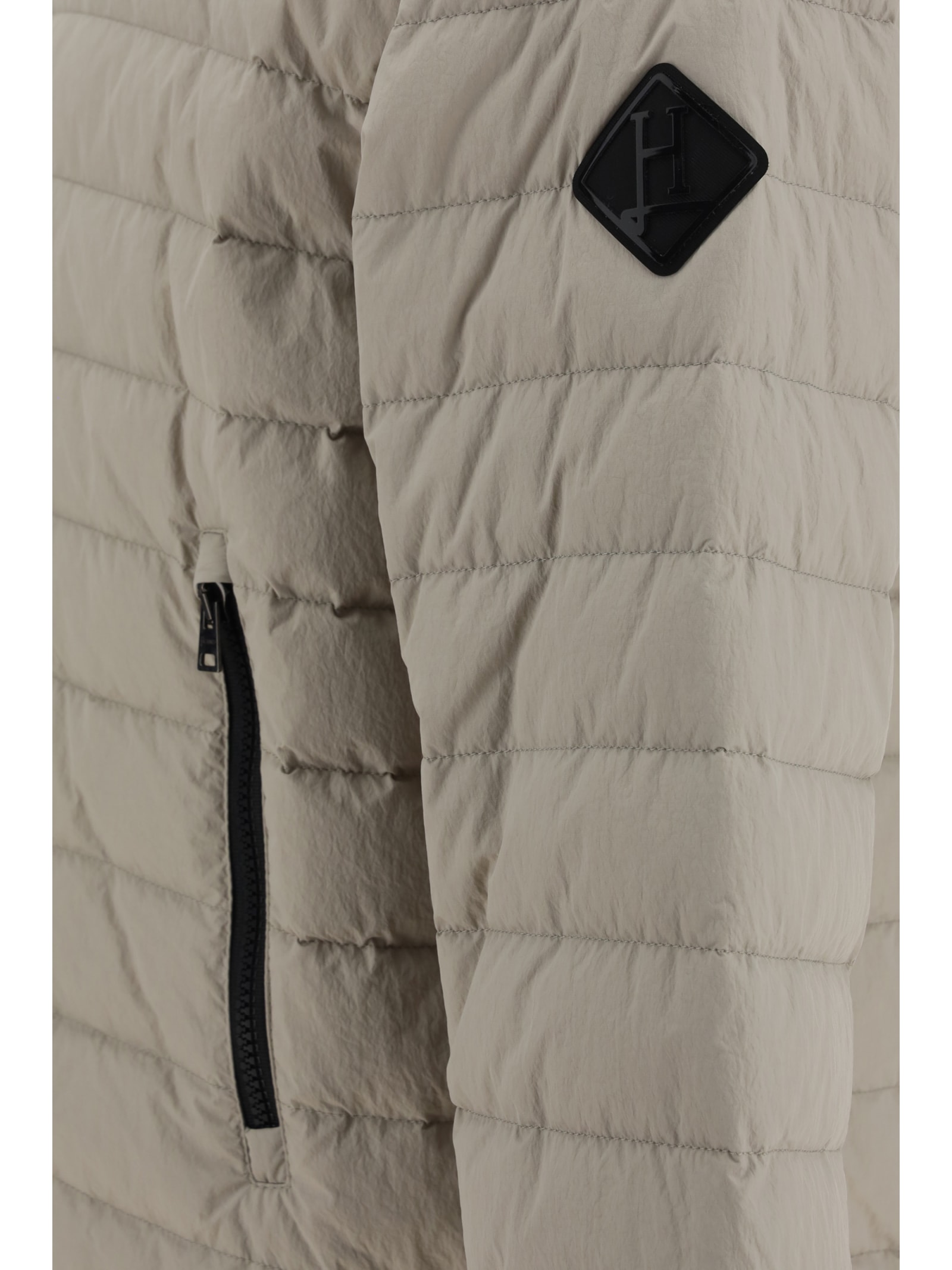 Shop Herno Down Jacket In Naturale