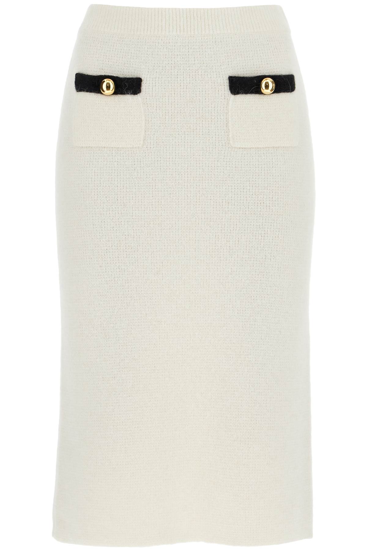 Ivory Alpaca Blend Skirt