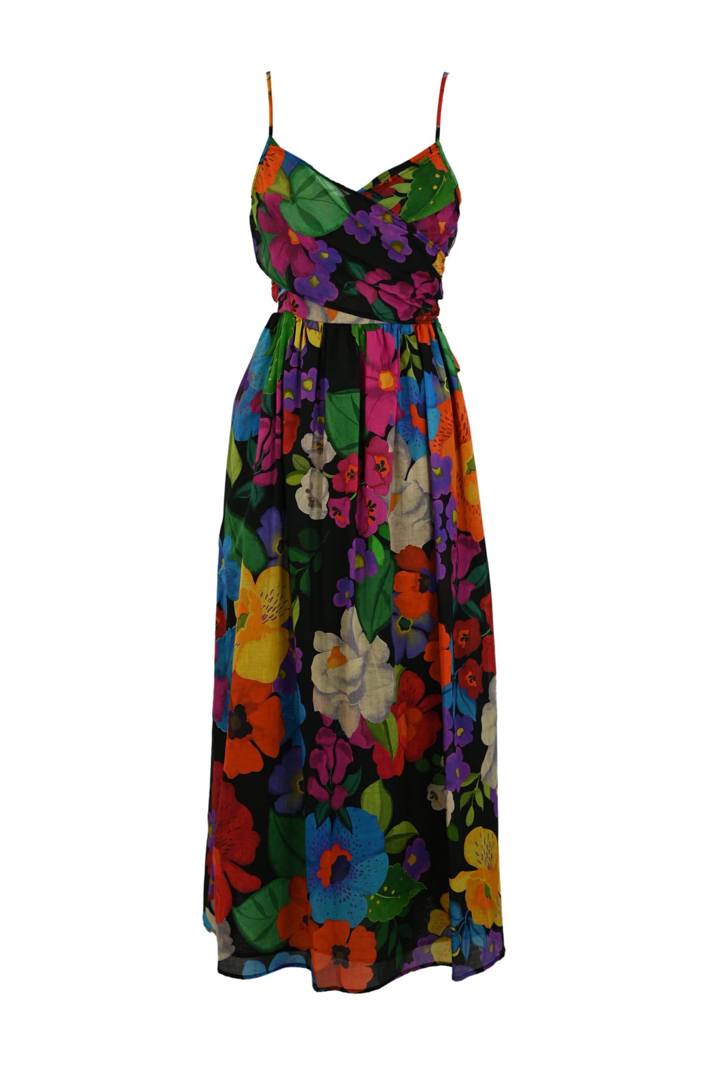 Twinset Long Dress In Floral Muslin