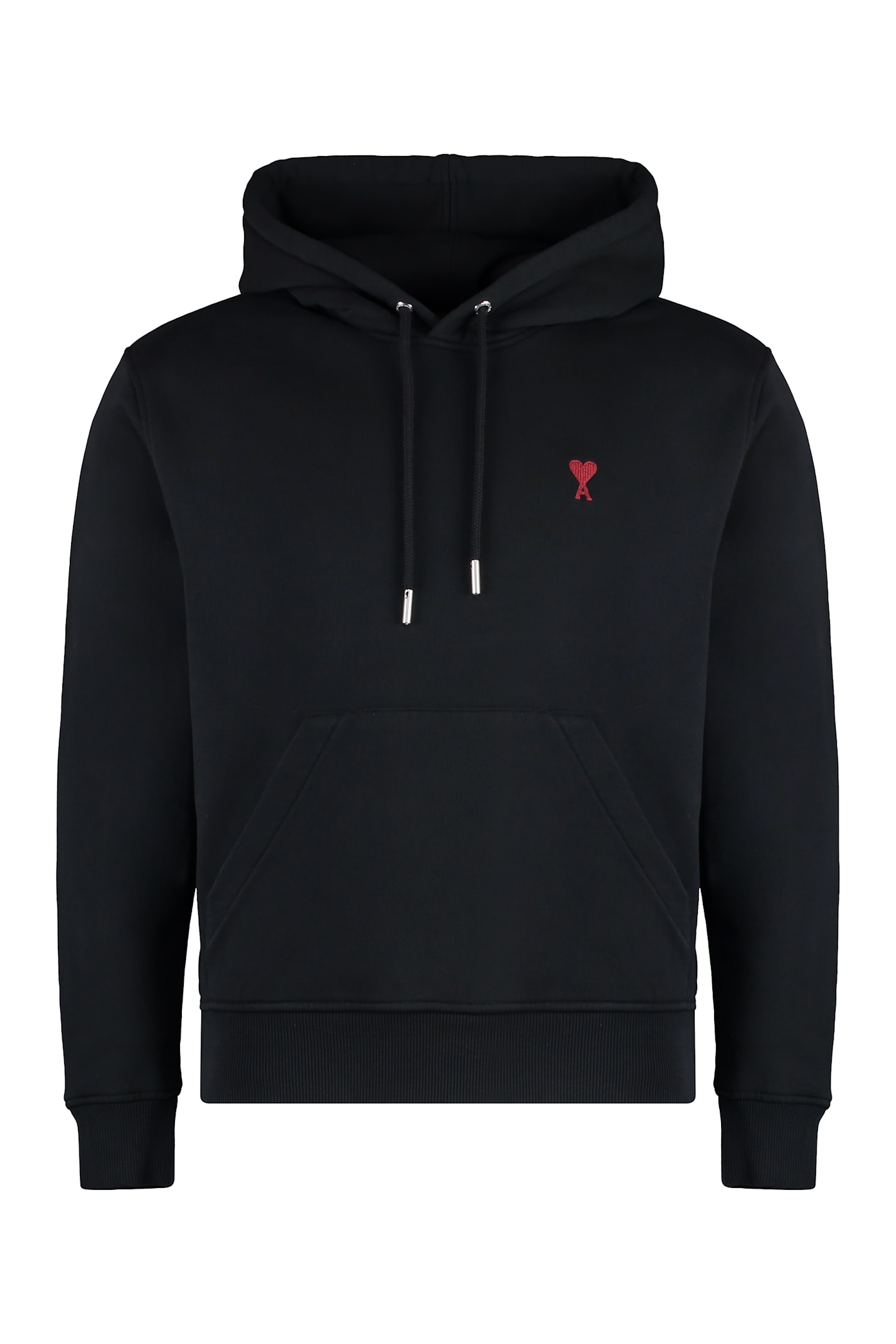 Shop Ami Alexandre Mattiussi Cotton Hoodie In Black