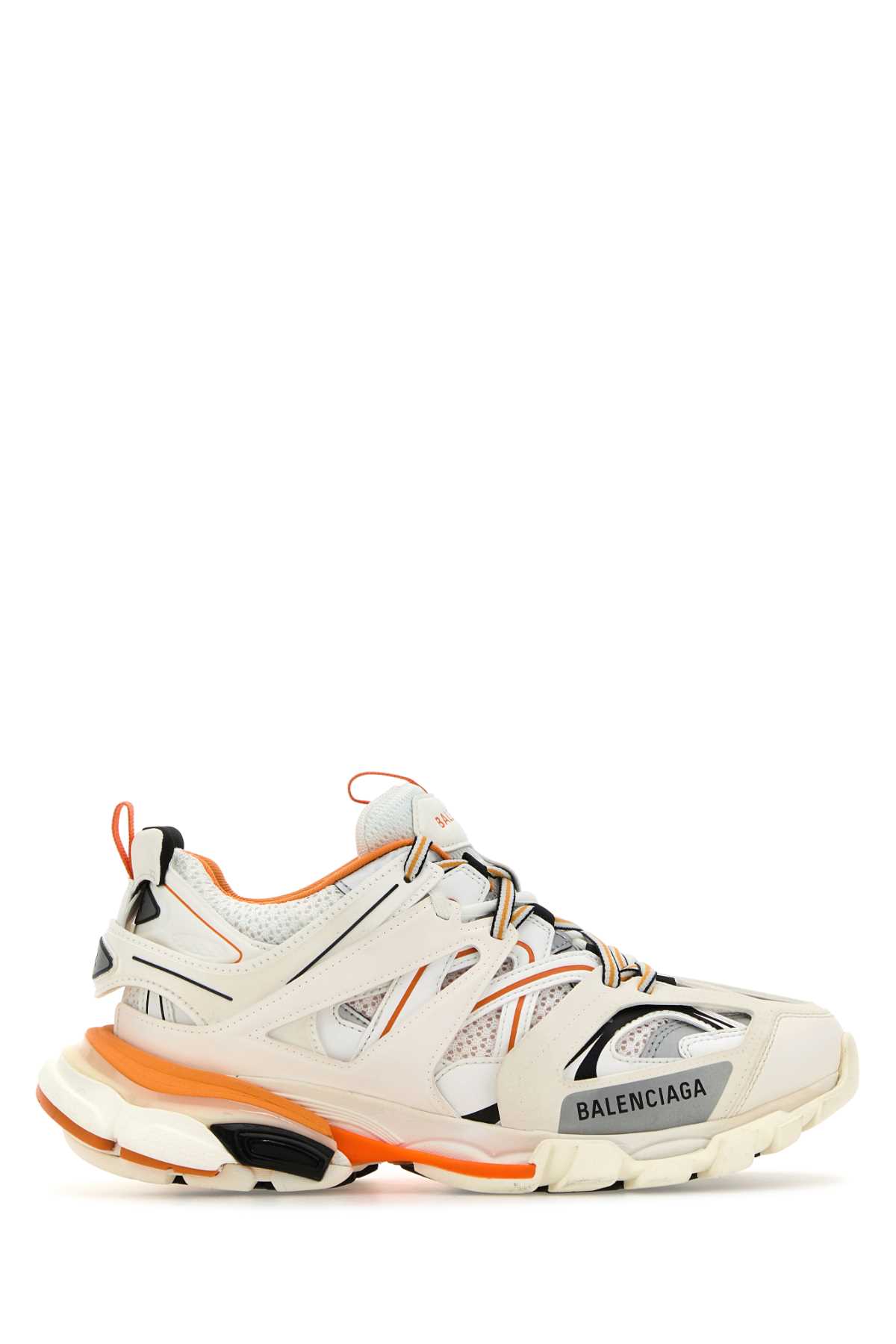 Shop Balenciaga Multicolor Mesh And Rubber Track Sneakers In Whiteorange