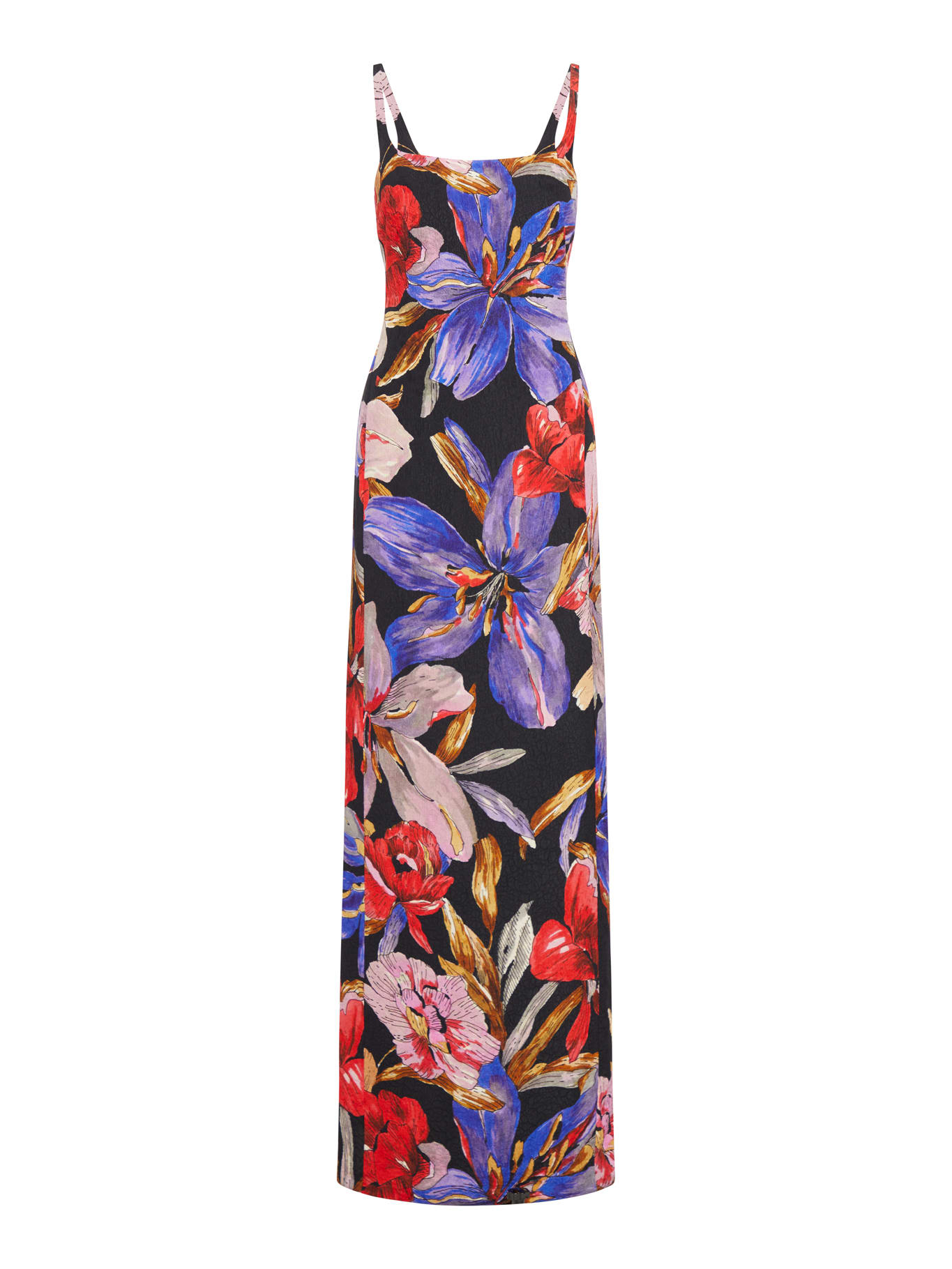 Dries Van Noten Deban Floral Print Maxi Dress In Black