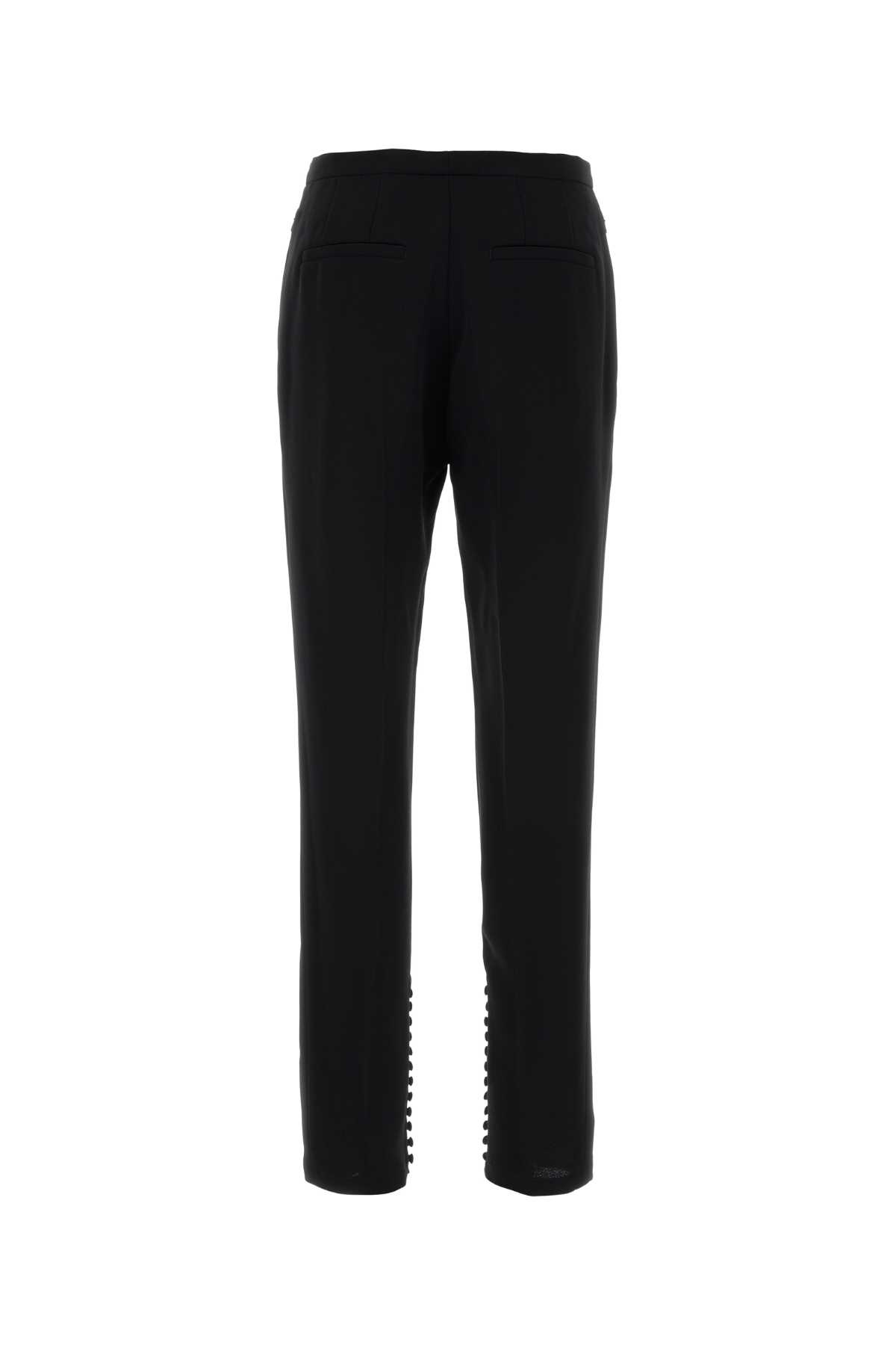 Dries Van Noten Ankle Length Polyester Pandoris Trousers In Black