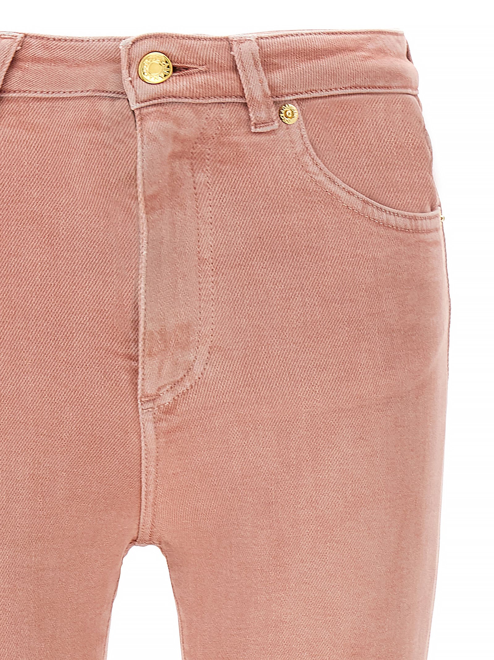 Dolce & Gabbana Artisanal Stretch Denim High-waist Jeans In Pink