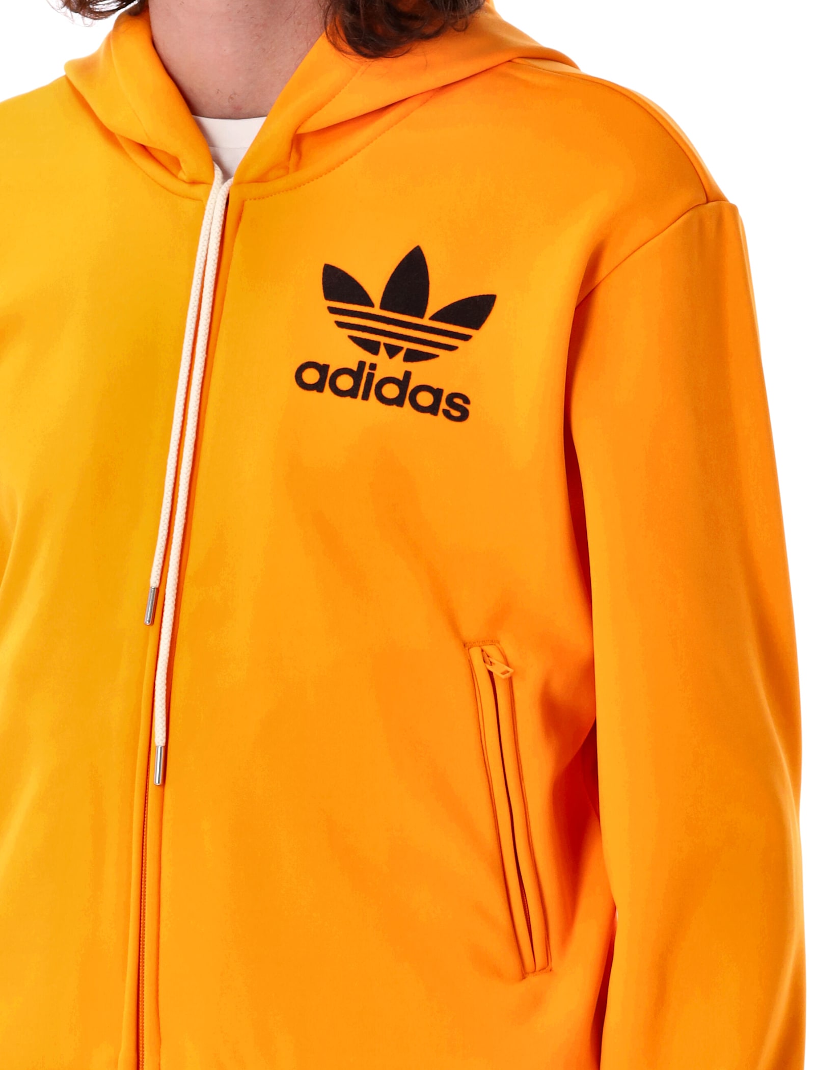 Adidas Originals By Wales Bonner Track Hoodie Sweatshirt In Orange Polyester In Eqt Orange