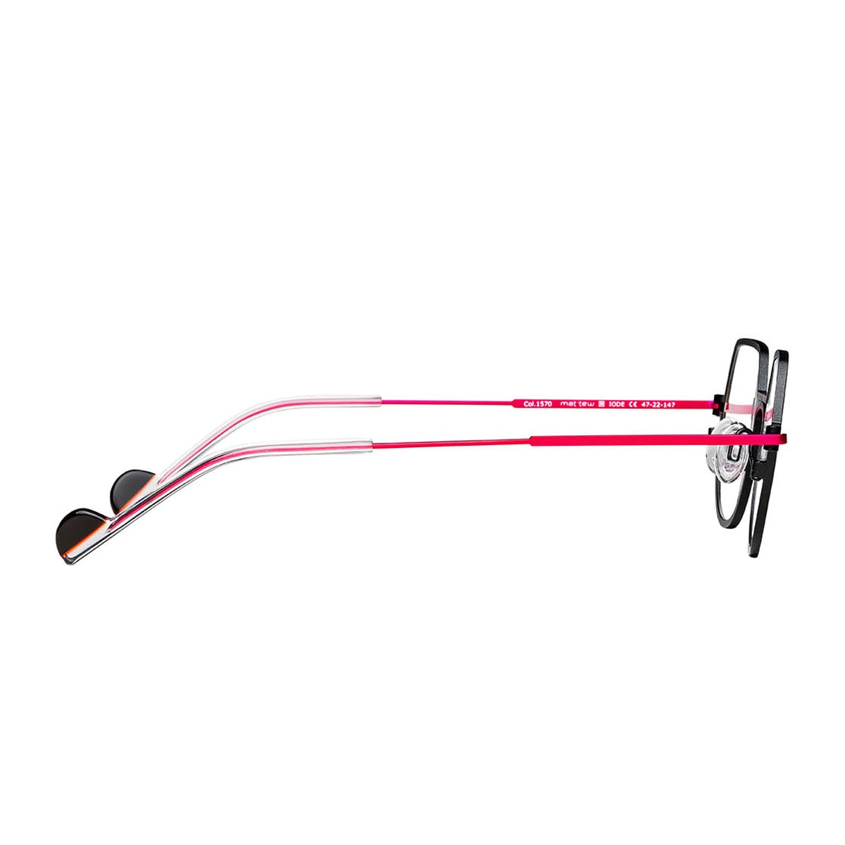 Matttew Cobalt 1557 Nero Arancione Glasses In Black