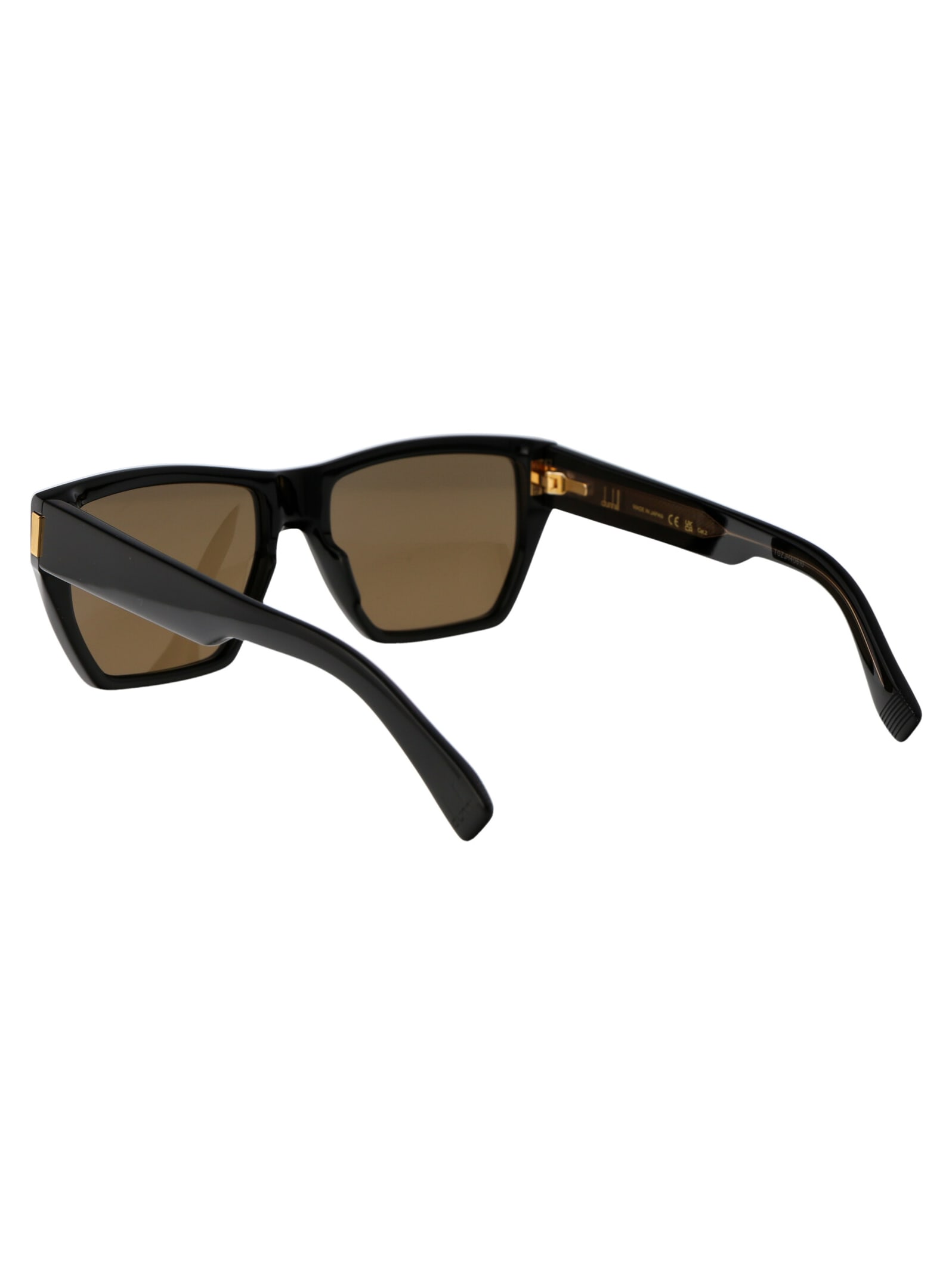 Shop Dunhill Du0031s Sunglasses In 001 Black Black Brown
