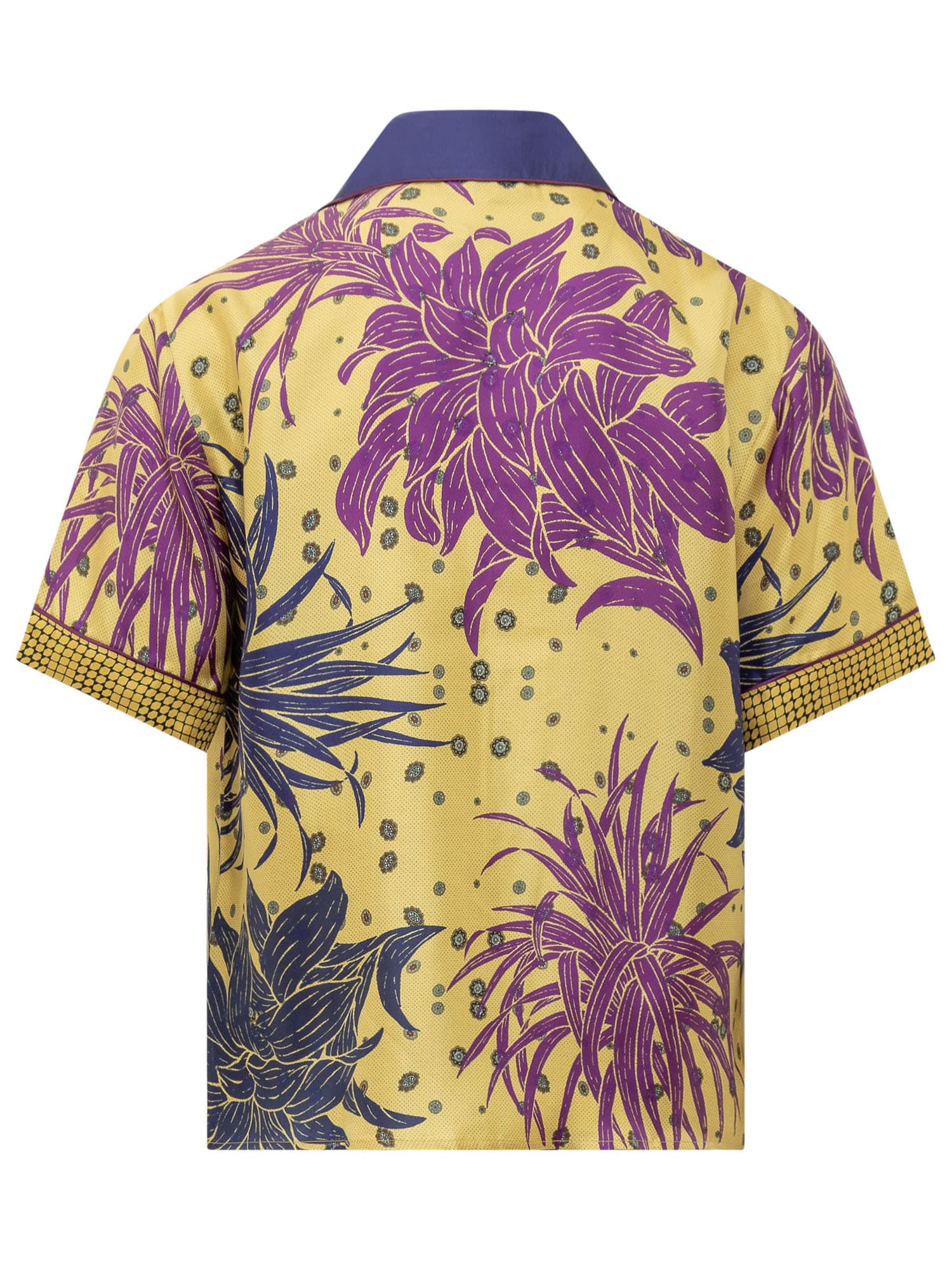 Shop Pierre-louis Mascia Silk Shirt In Giallo Fantasia