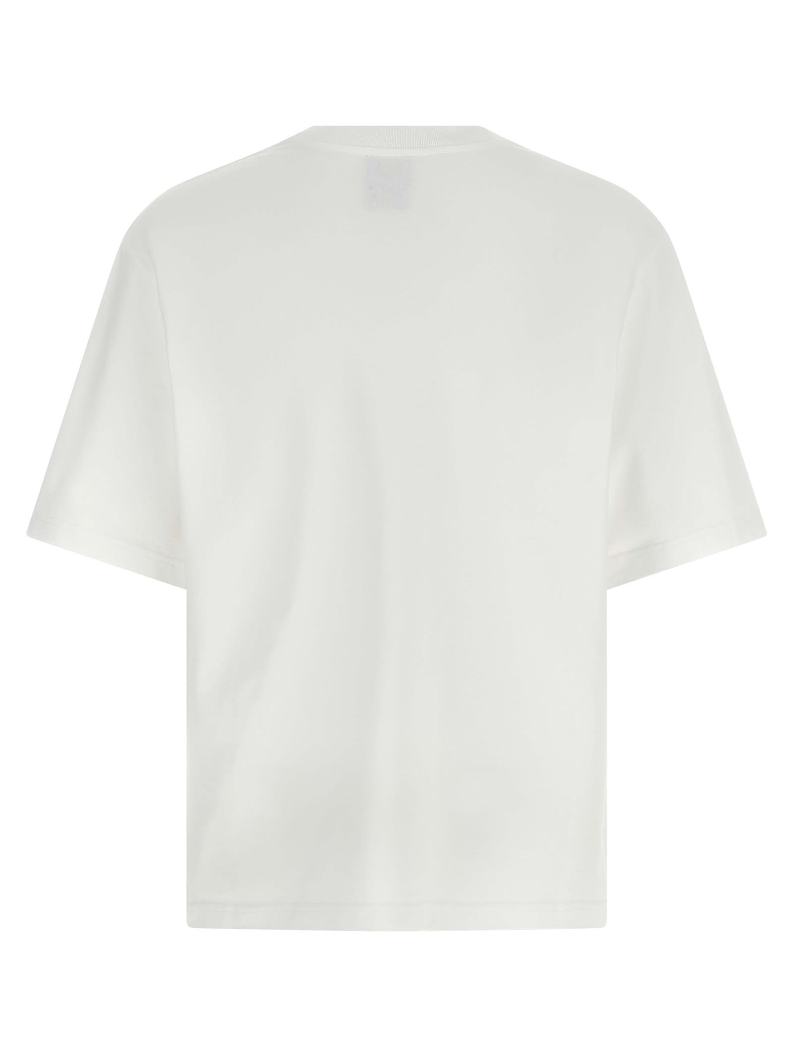 Casablanca Oversized T-shirt With Dragonfly Floral Print In Neutral
