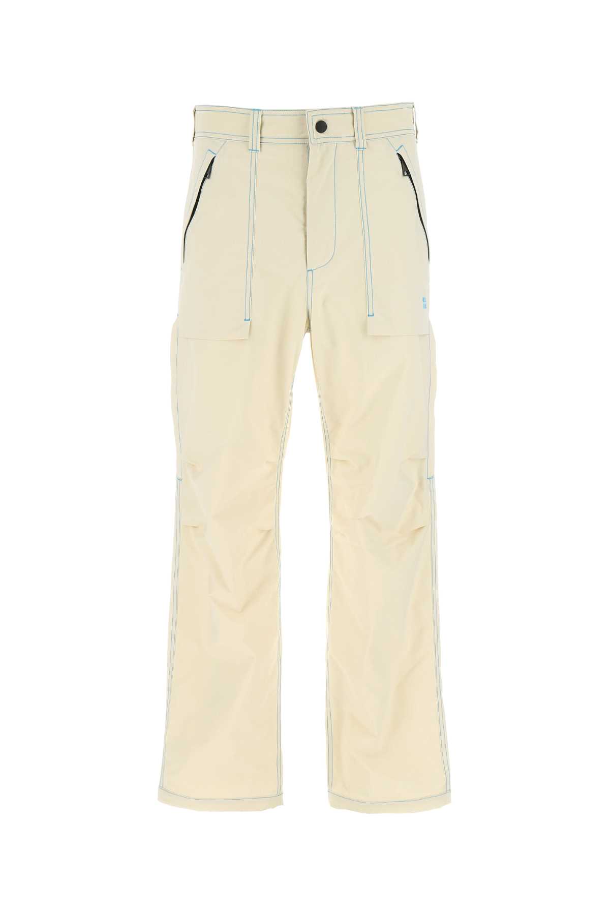 Ivory Polyester Cargo Pant