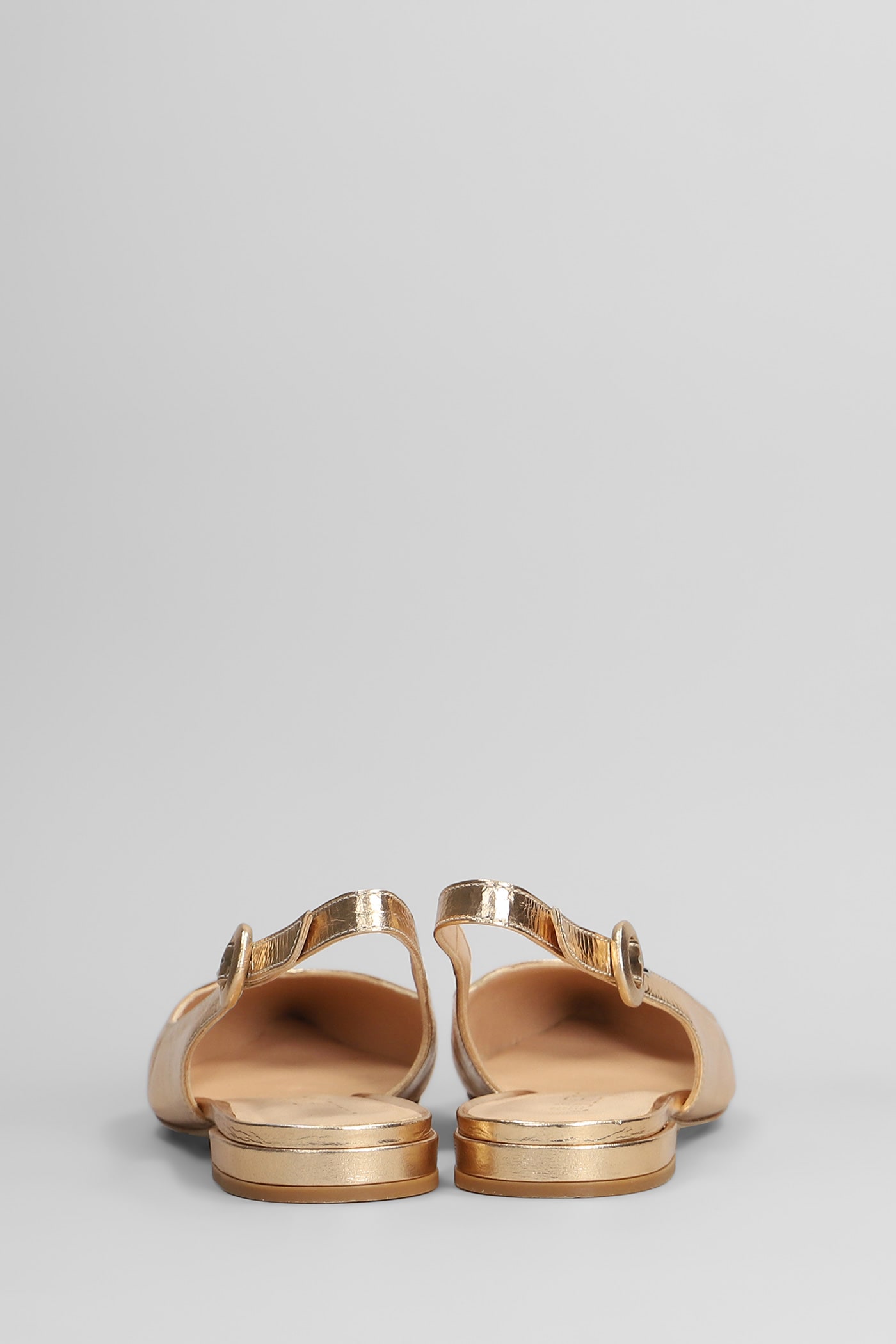 Julie Dee Ballet Flats In Copper Leather In Copper
