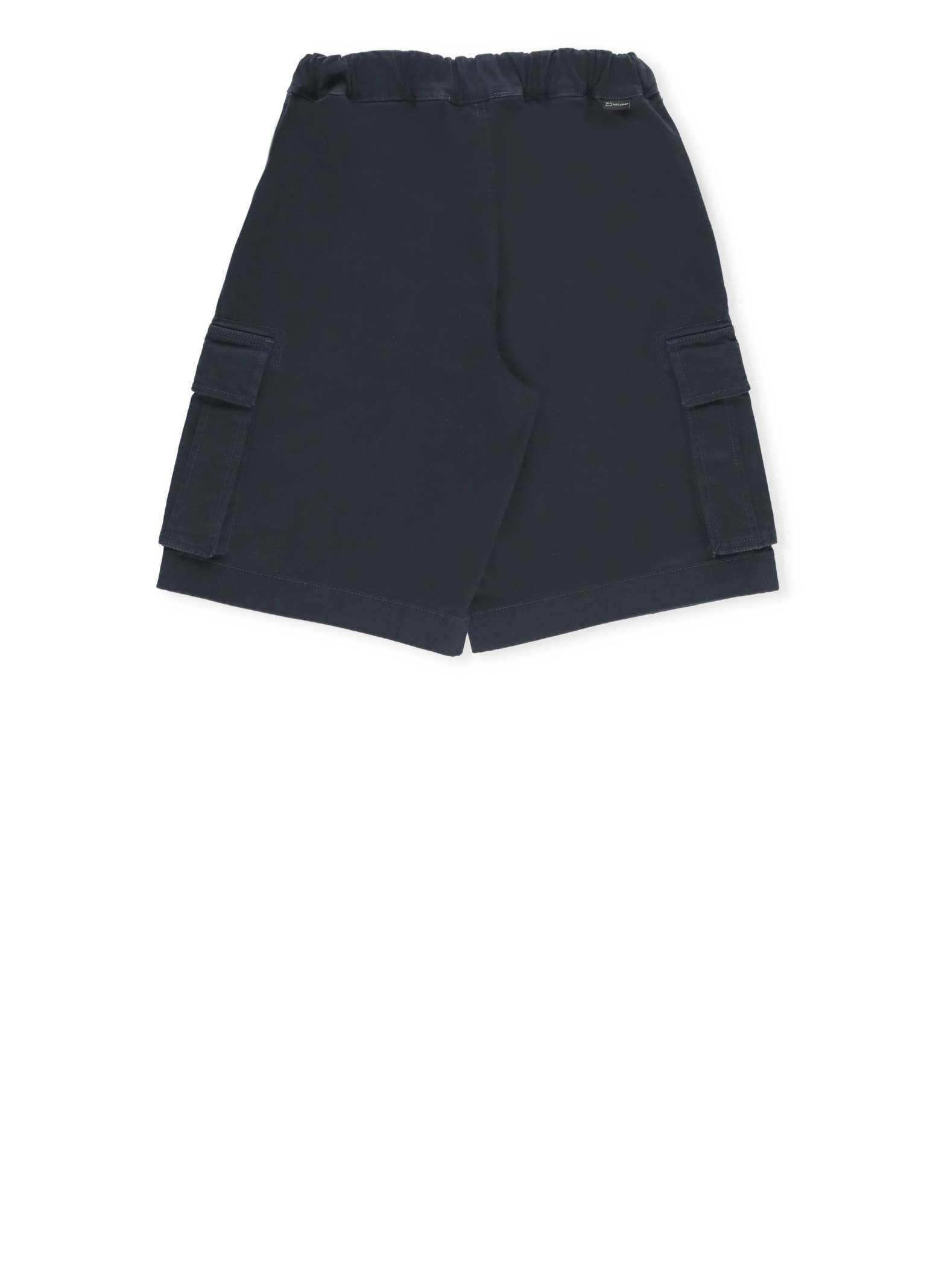 Shop Woolrich Cotton Cargo Bermuda Shorts In Blue