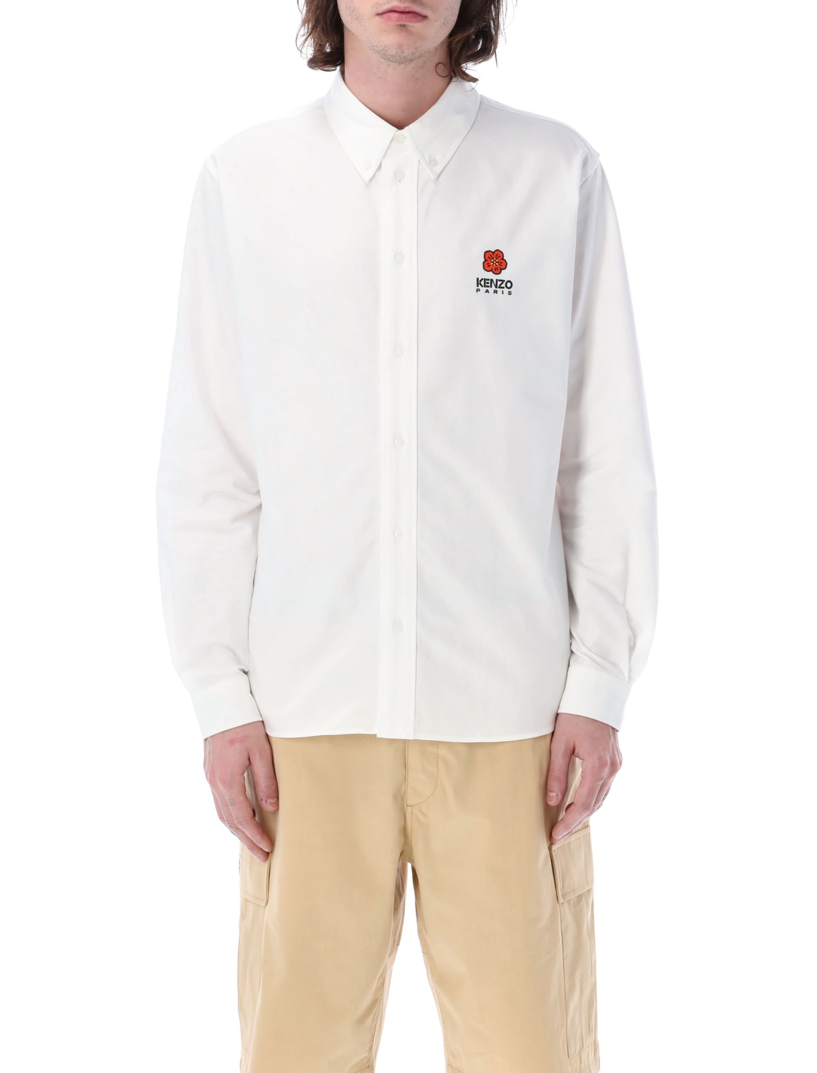 KENZO BOKE FLOWER CREST CASUAL SHIRT