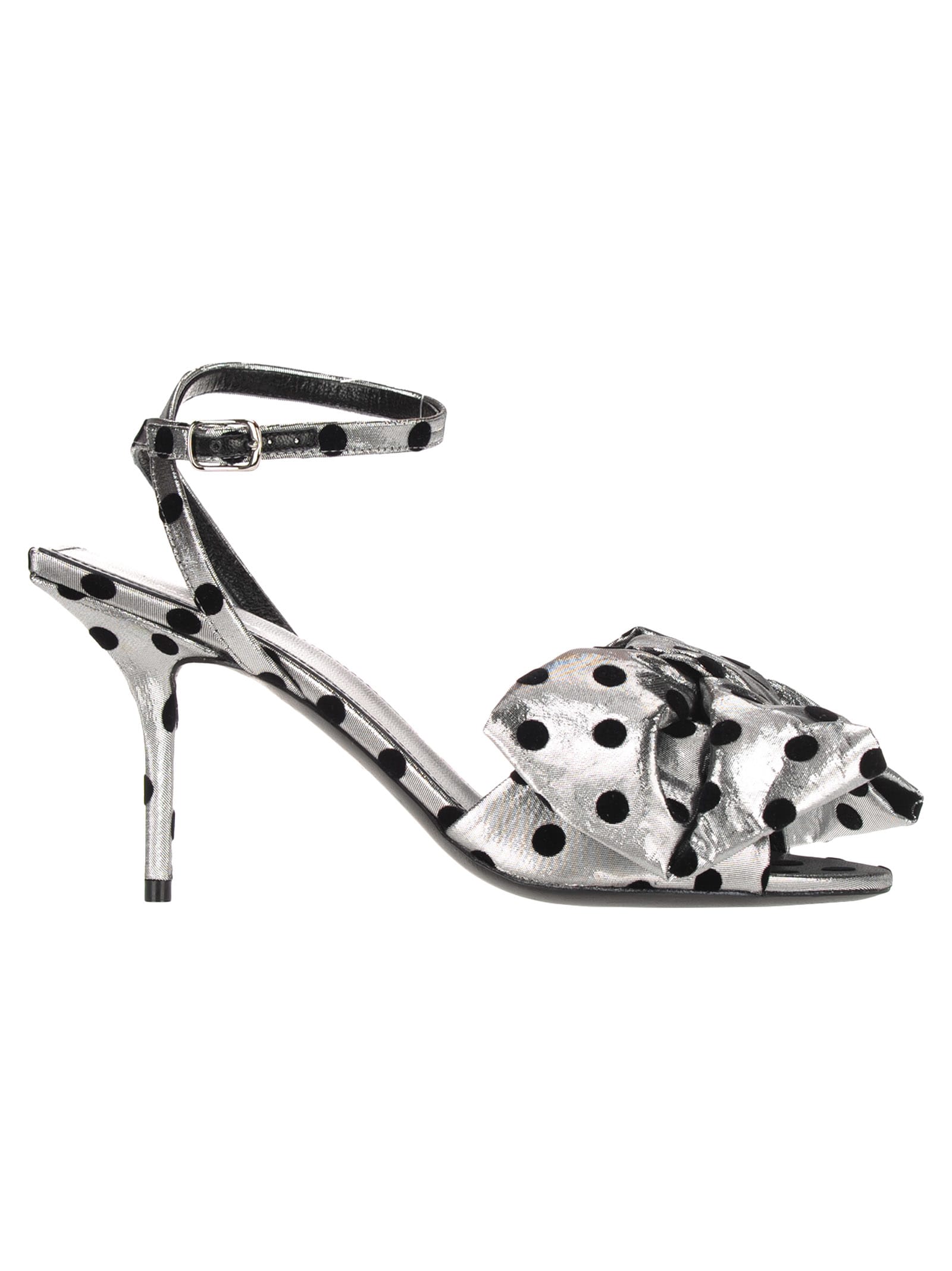 silver bow sandals