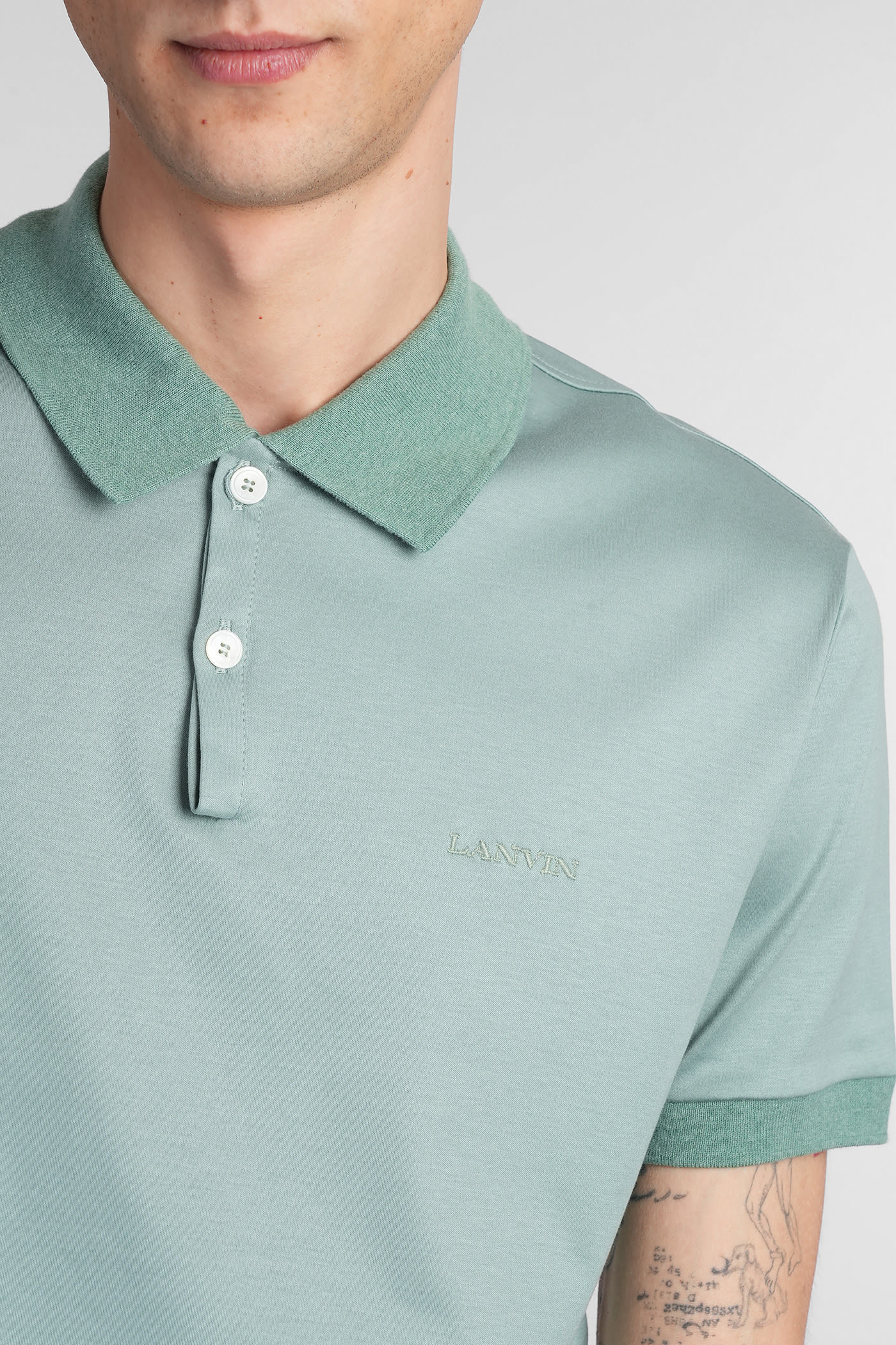 Lanvin Polo In Green Cotton