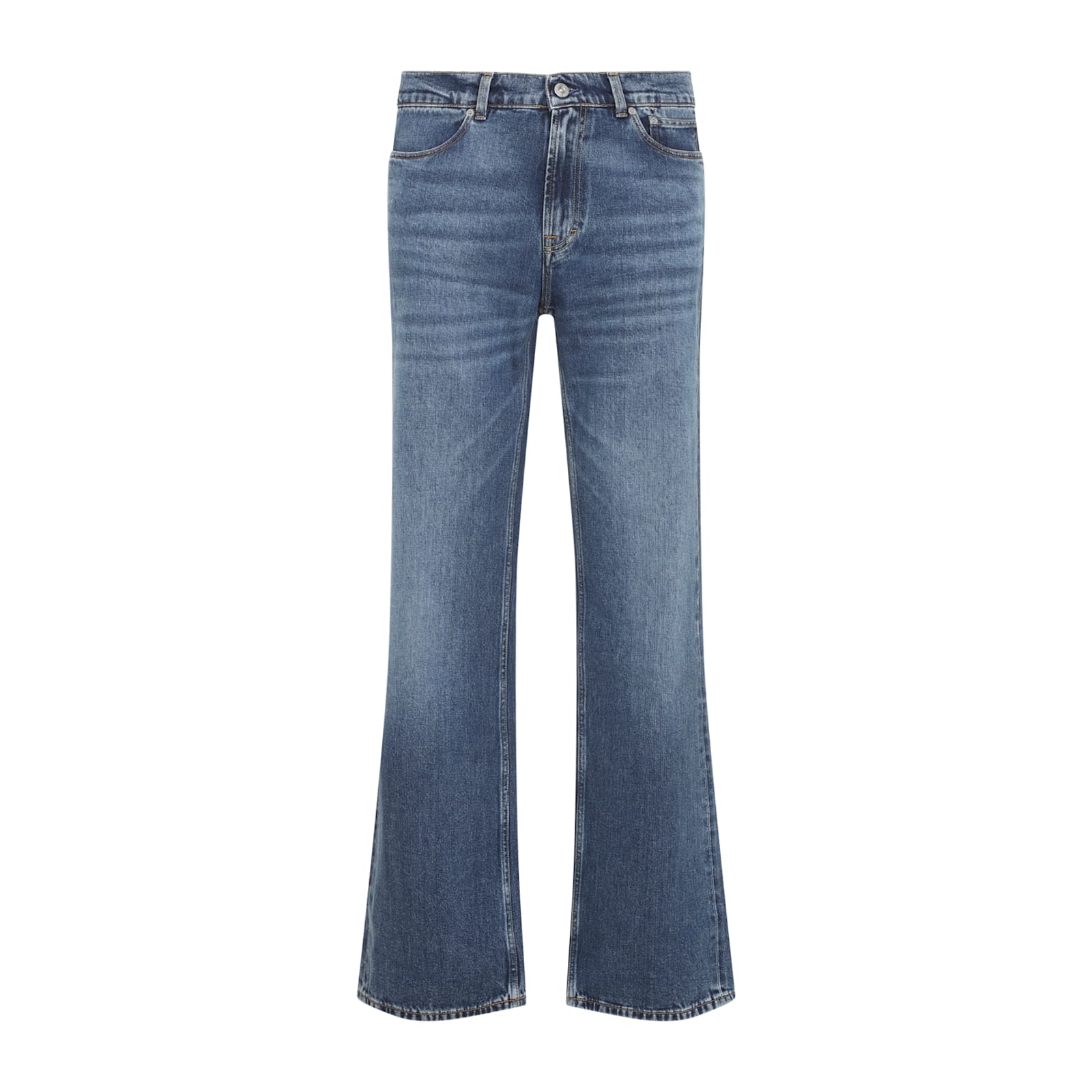Our Legacy Faded Five-pocket Trousers Featuring Belt Loops In Blue
