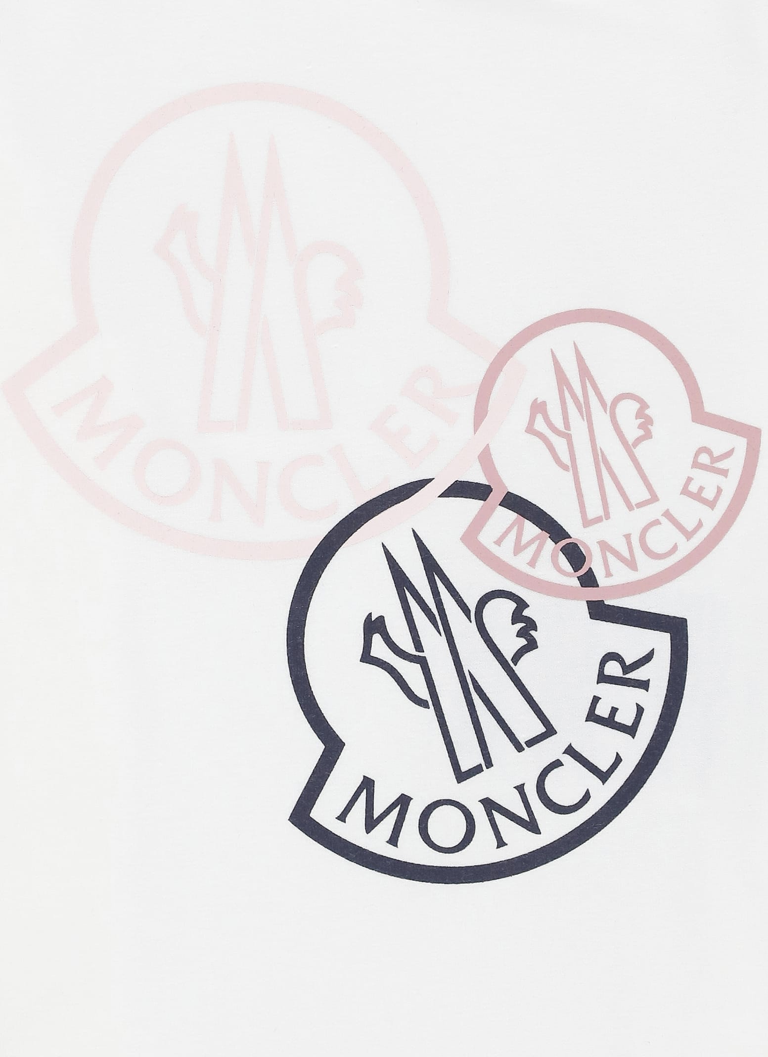 Shop Moncler Logoed T-shirt In Ivory