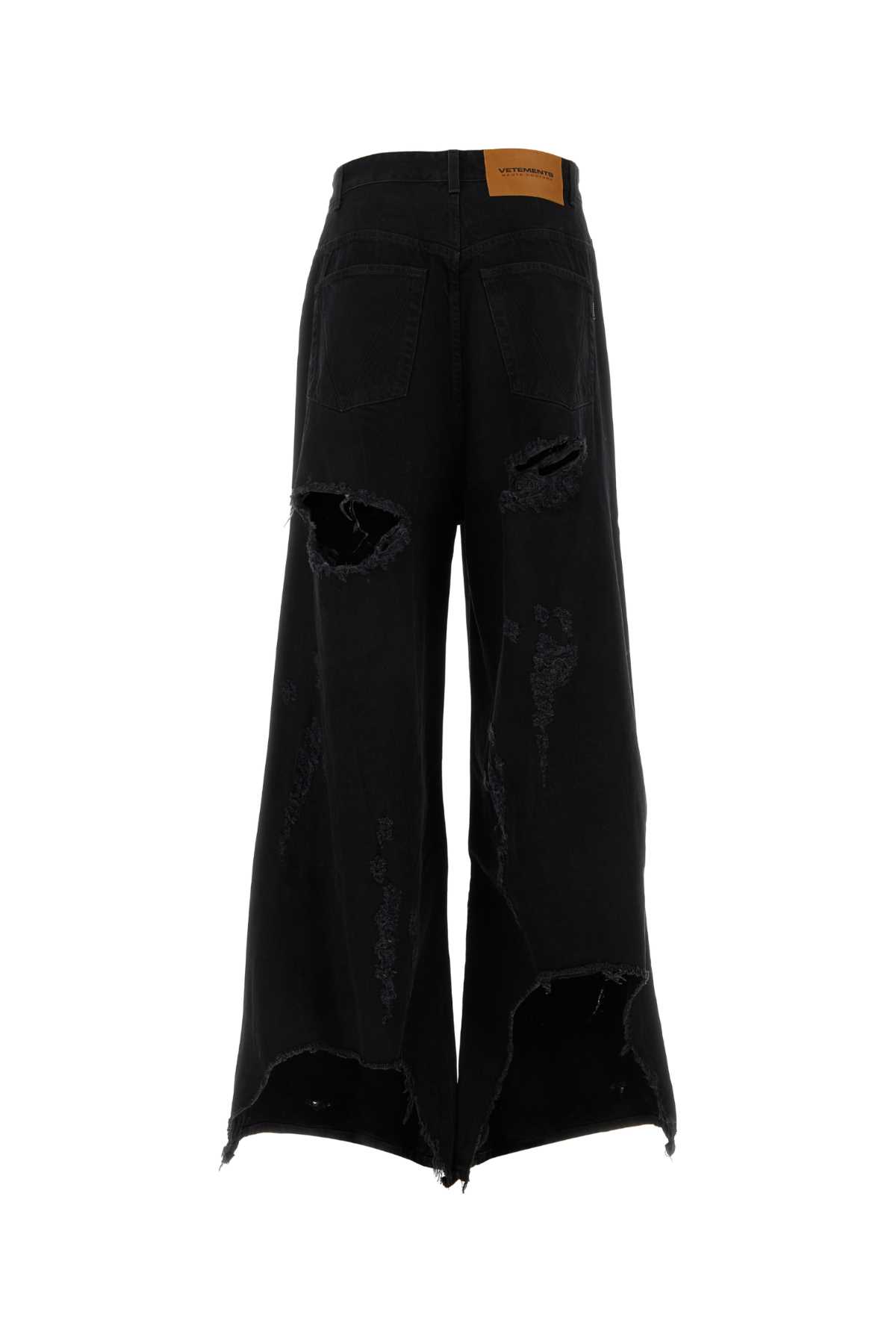 Vetements Black Denim Baggy Jeans