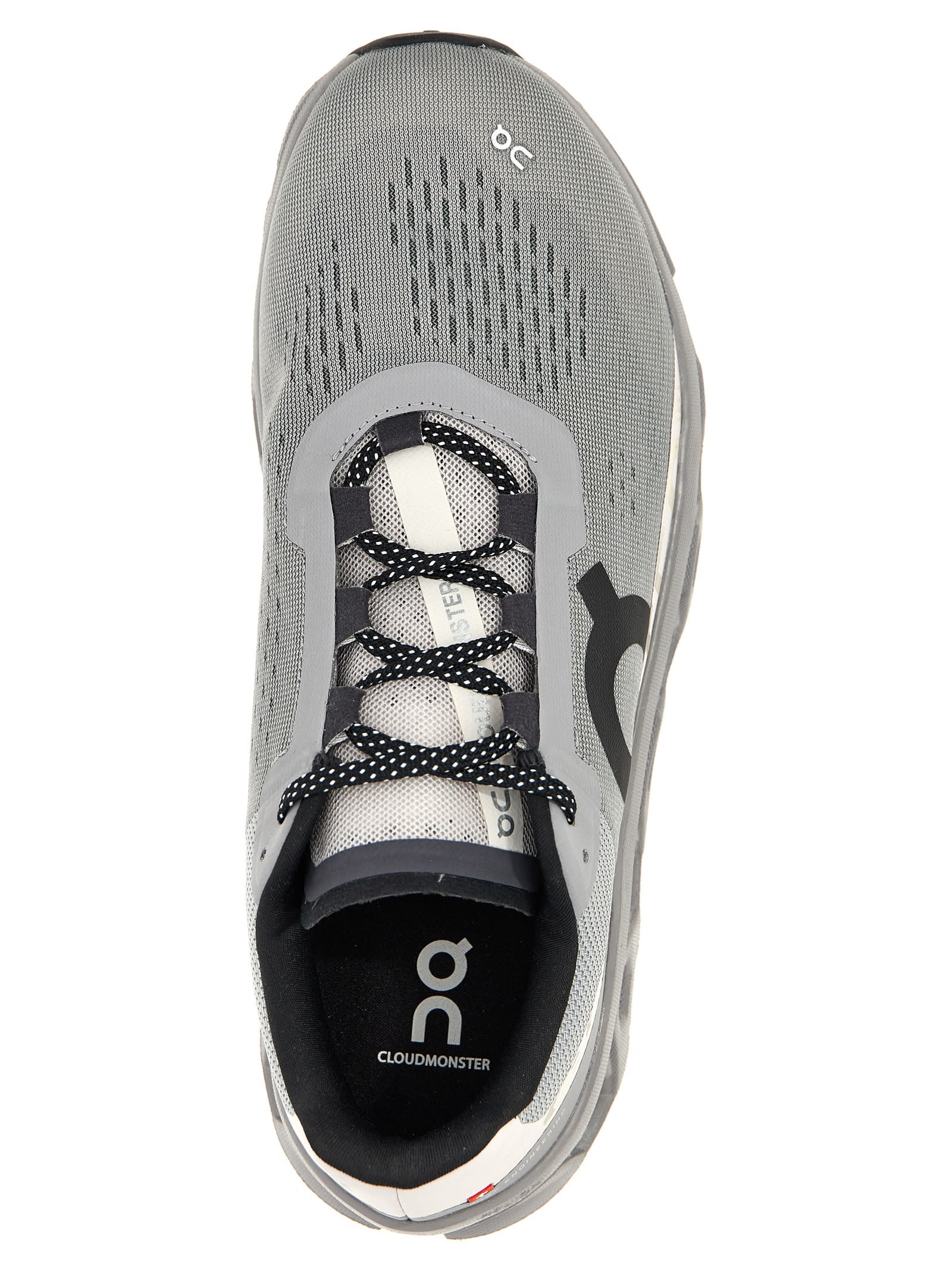 On Breathable Grey Sneakers With Robust Rubber Sole In Gray