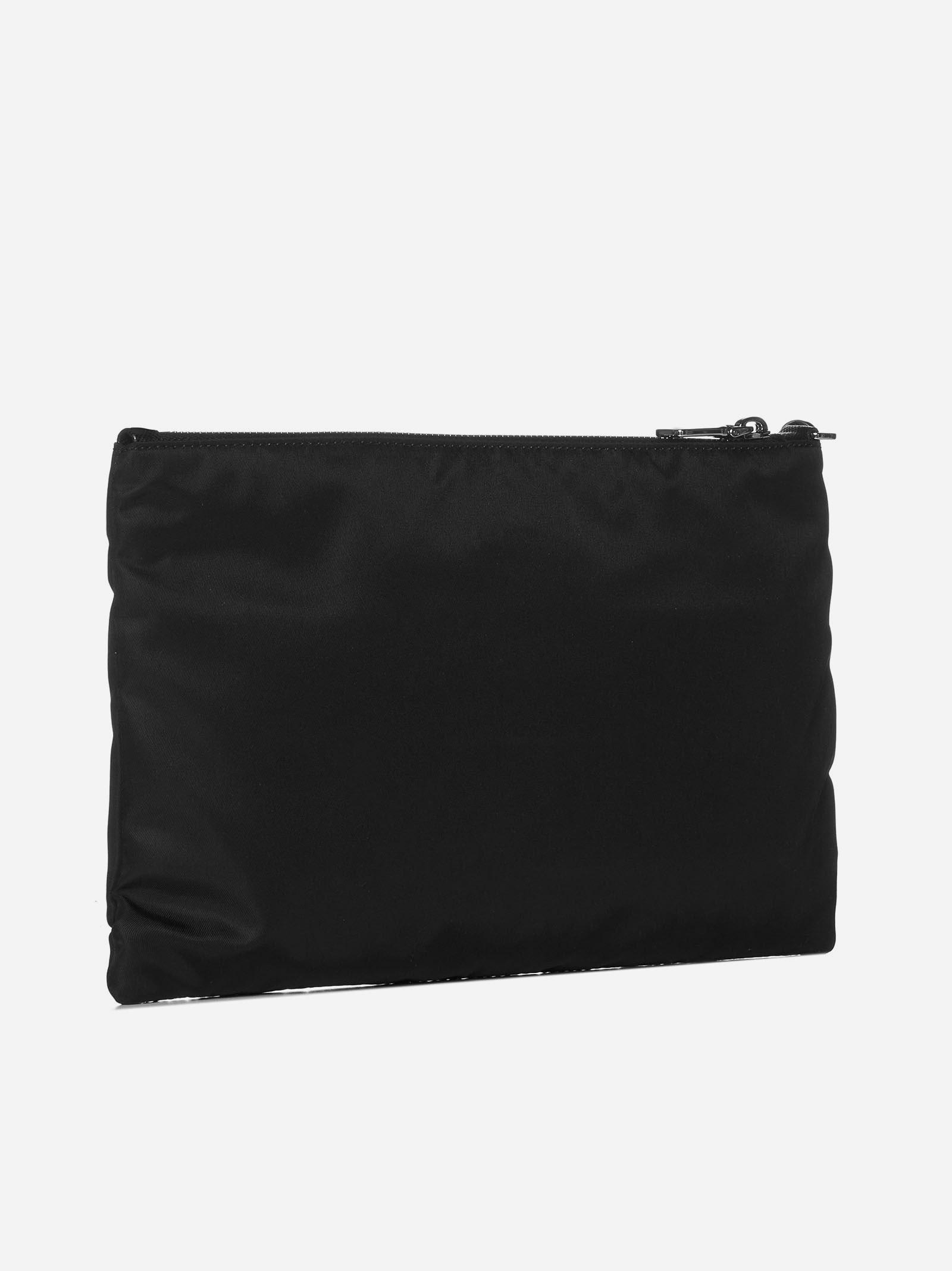Shop Prada Re-nylon Pouch In Black