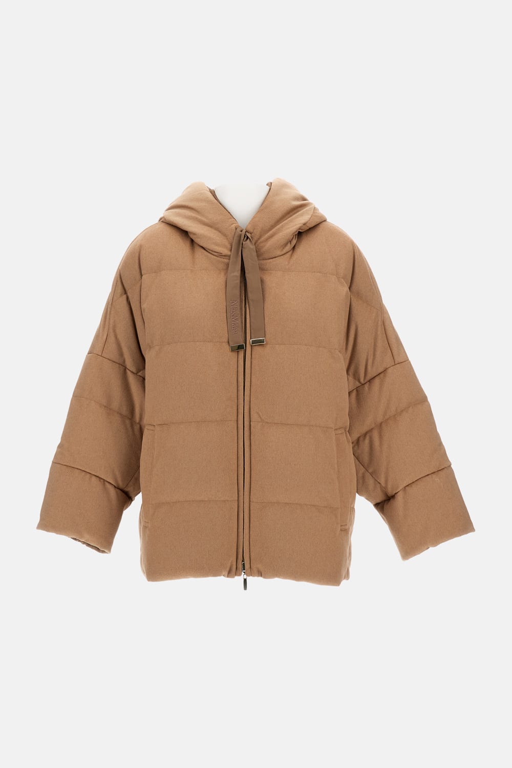 Max Mara The Cube Camel Brown Camel Wool Desiderio Padded Jacket In Brown