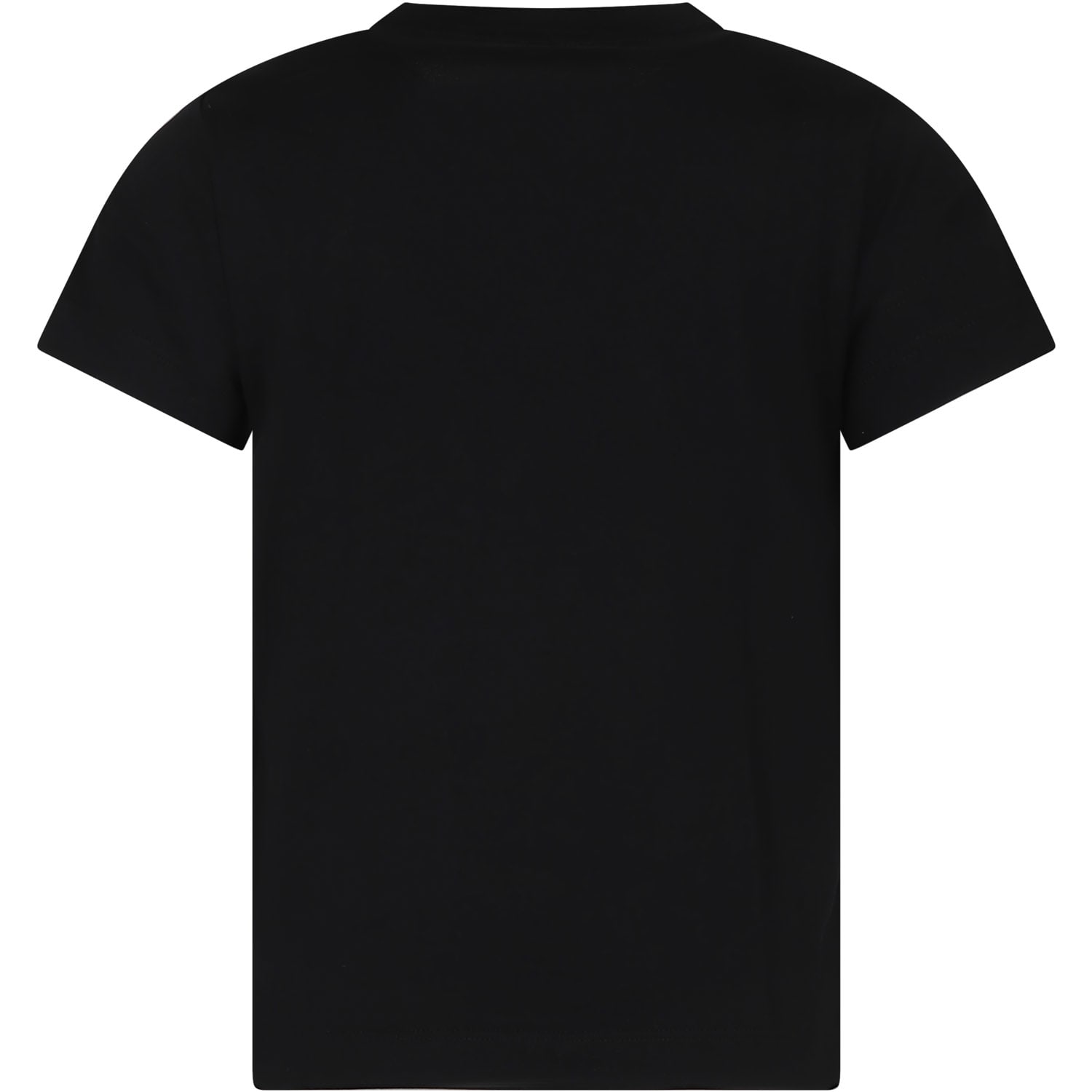 Shop Versace Black T-shirt For Kids With Medusa