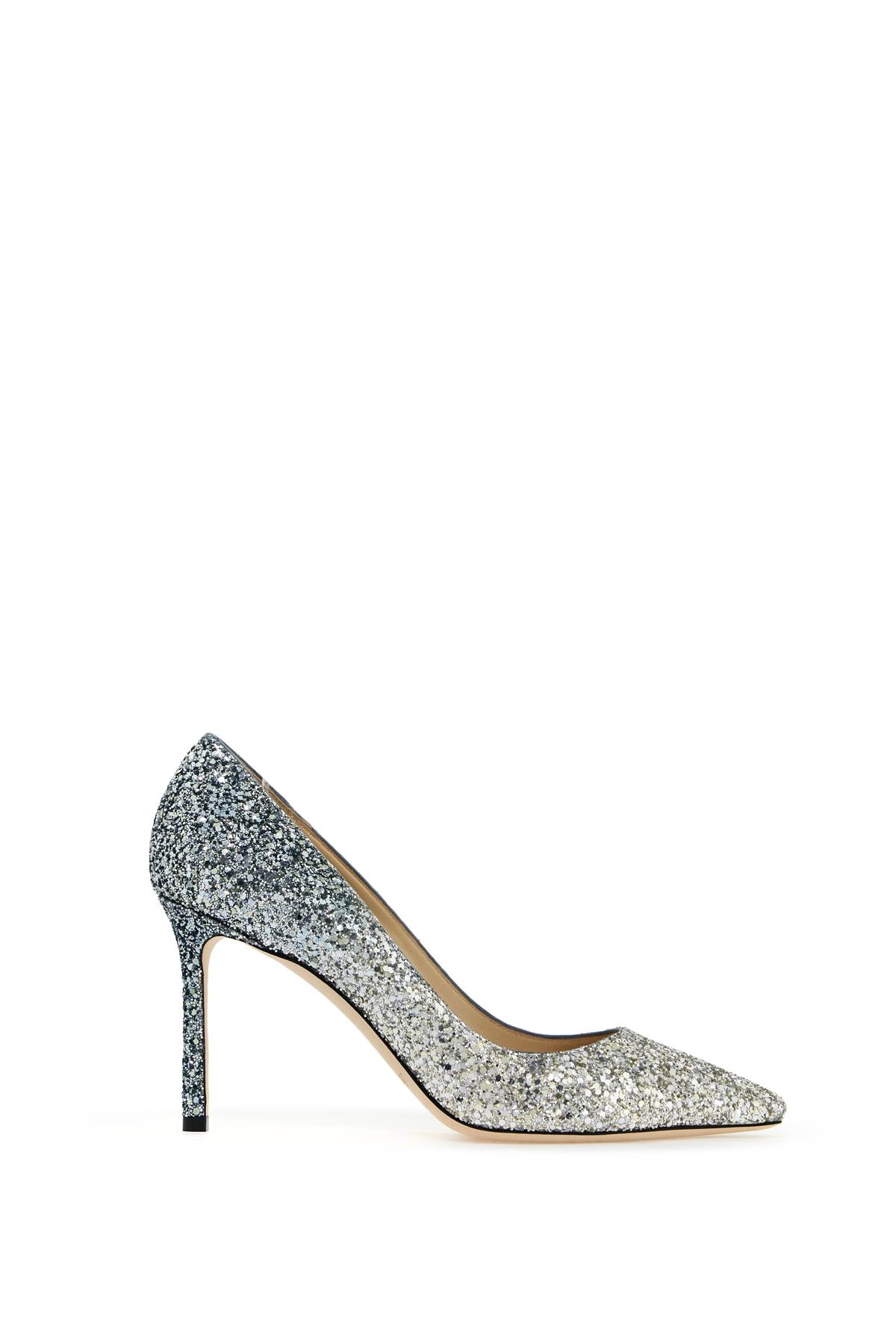 Shop Jimmy Choo Romy 85 Pumps In Silver Dusk Blue (silver)