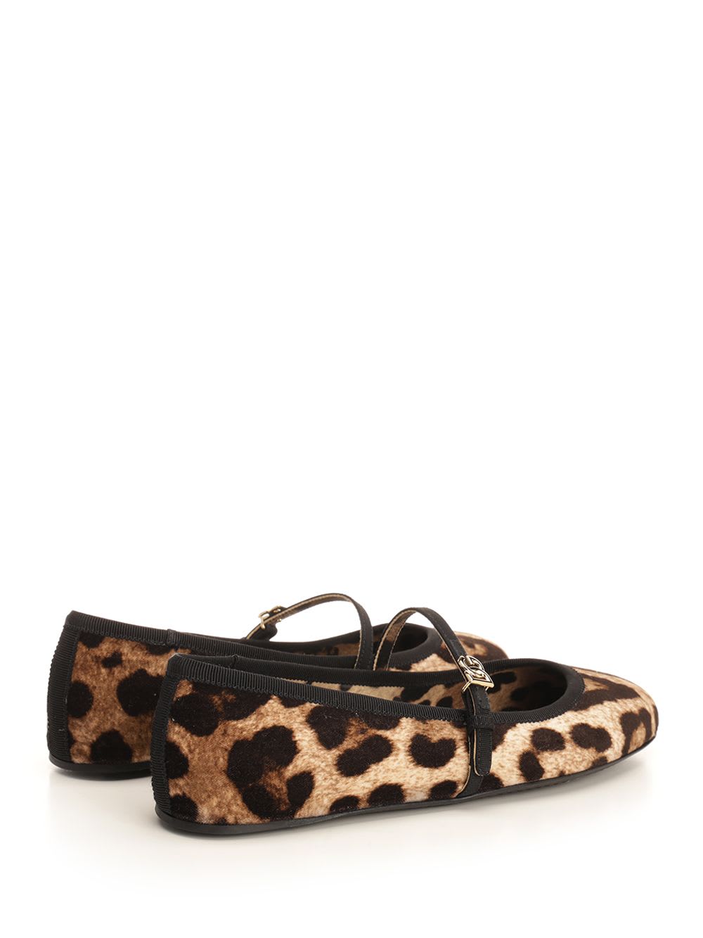 DOLCE & GABBANA PRINTED VELVET BALLERINA 