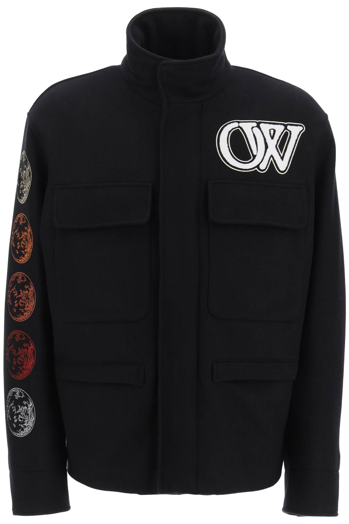 Shop Off-white Moon Phase Field Jacket In Black White (black)