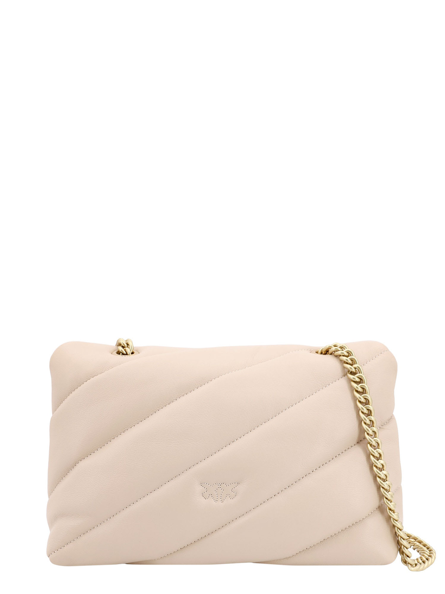 Shop Pinko Shoulder Bag In Beige