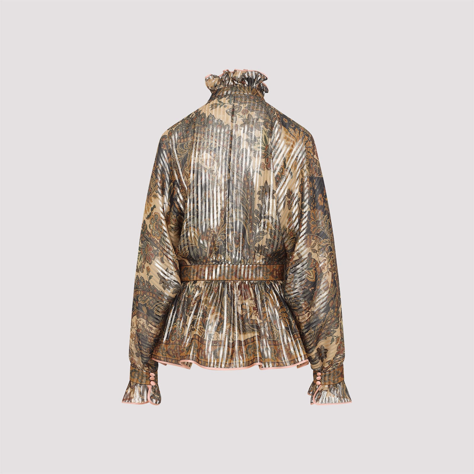Valentino Patterned Lurex Blouse