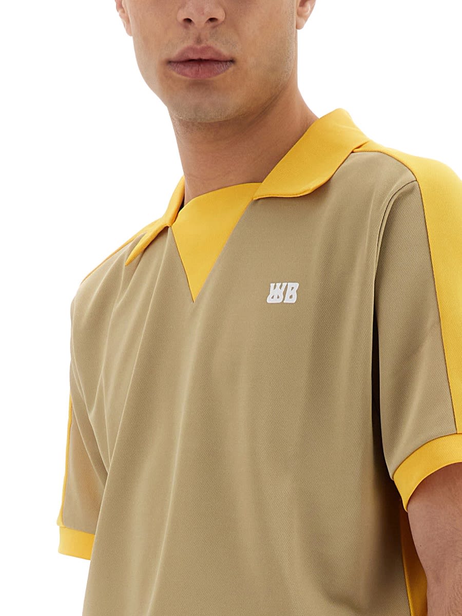 Shop Wales Bonner Jersey Polo. In Yellow
