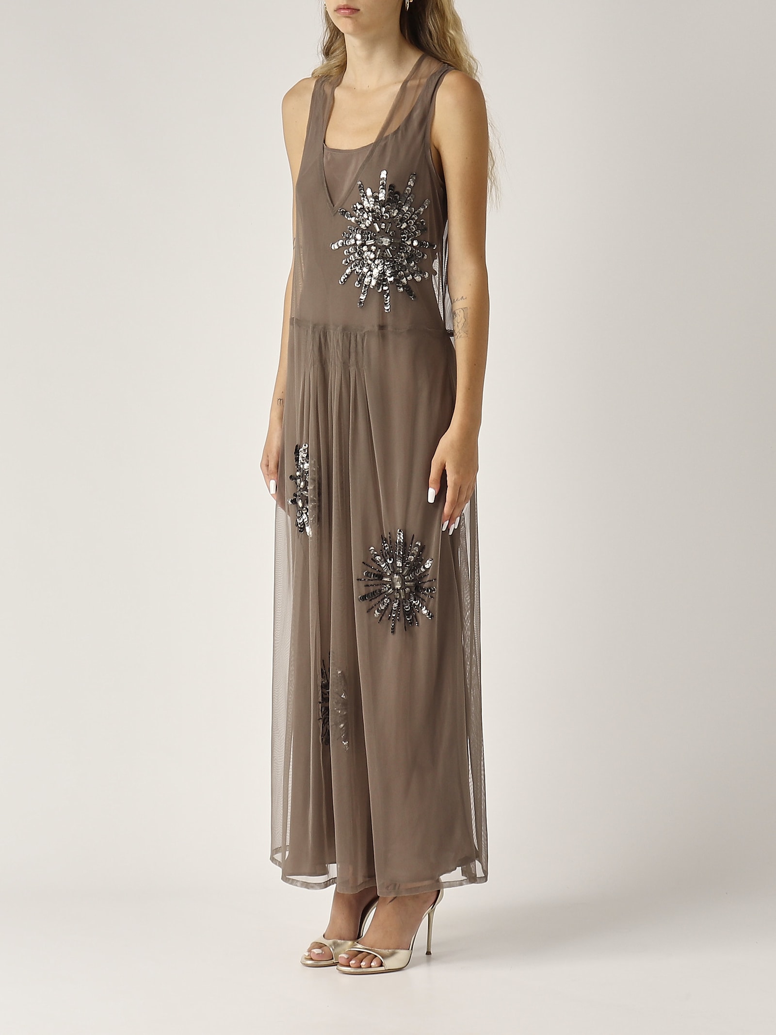 Maliparmi Abito Precious Flowers Dress In Blue