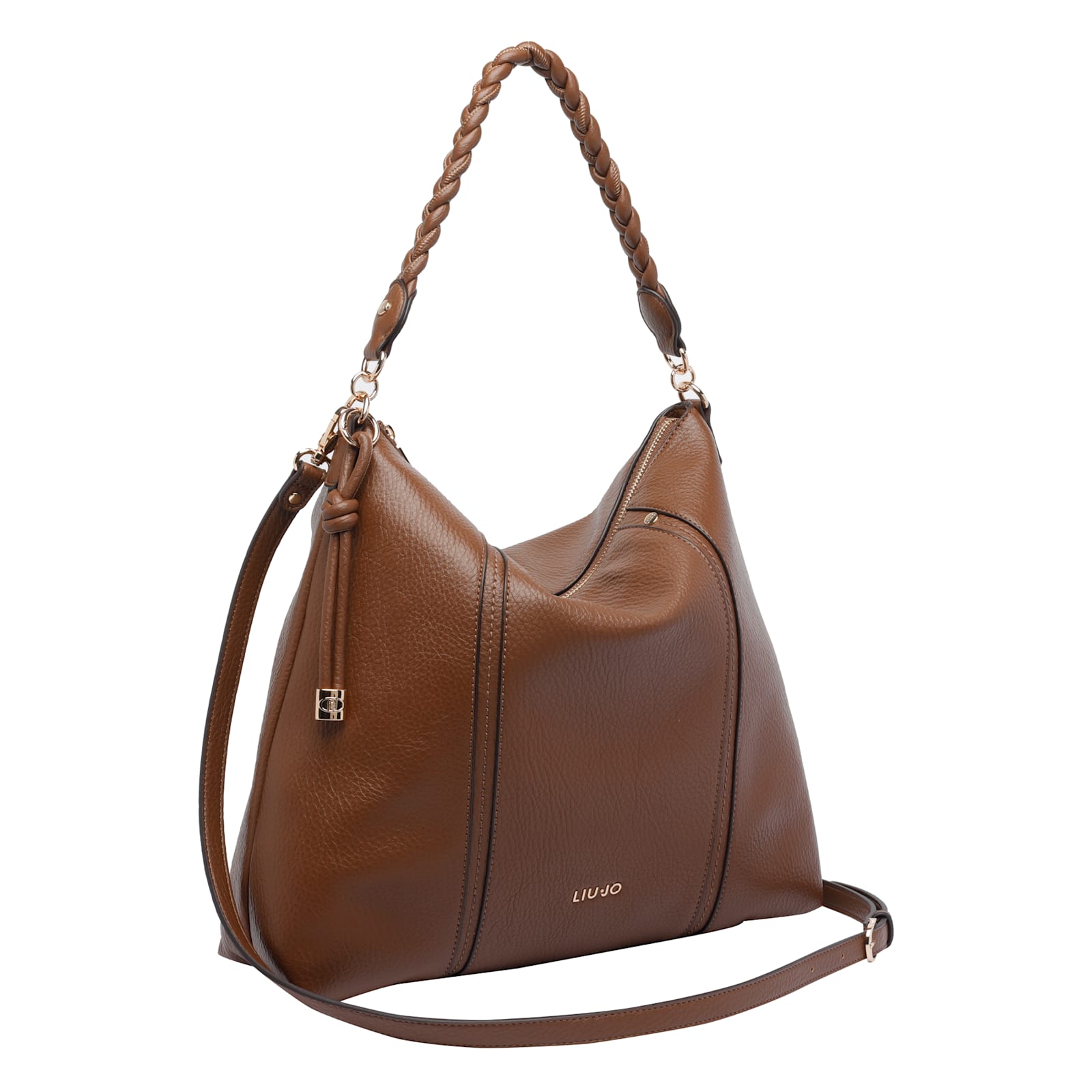 Liu •jo Logo-lettering Shoulder Bag In Brown