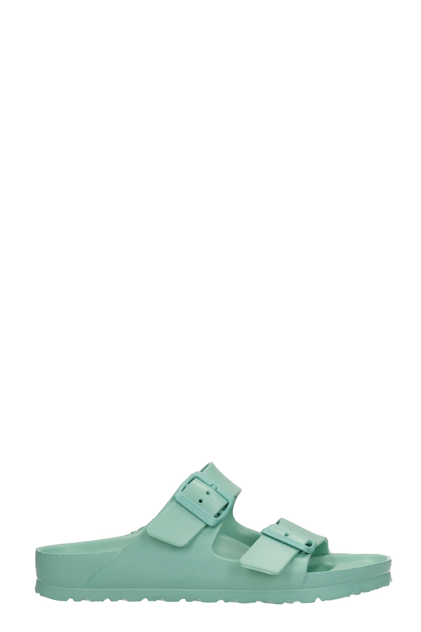 mint green rubber birkenstocks