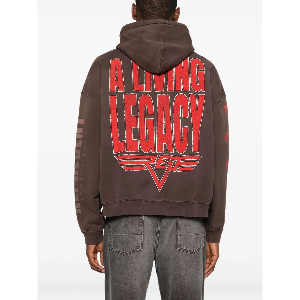 Represent Reversible Living Legacy Tour Sweatshirt In Black In Brown