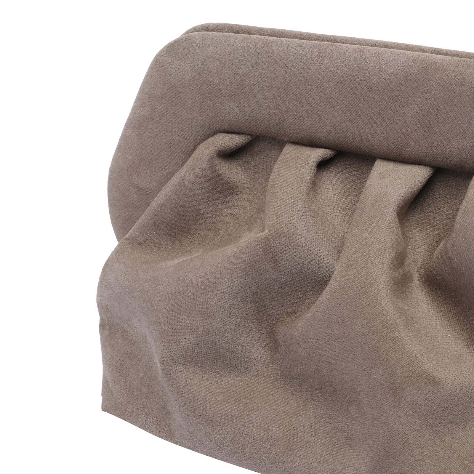 Themoirè Bios Suede Clutch In Gray