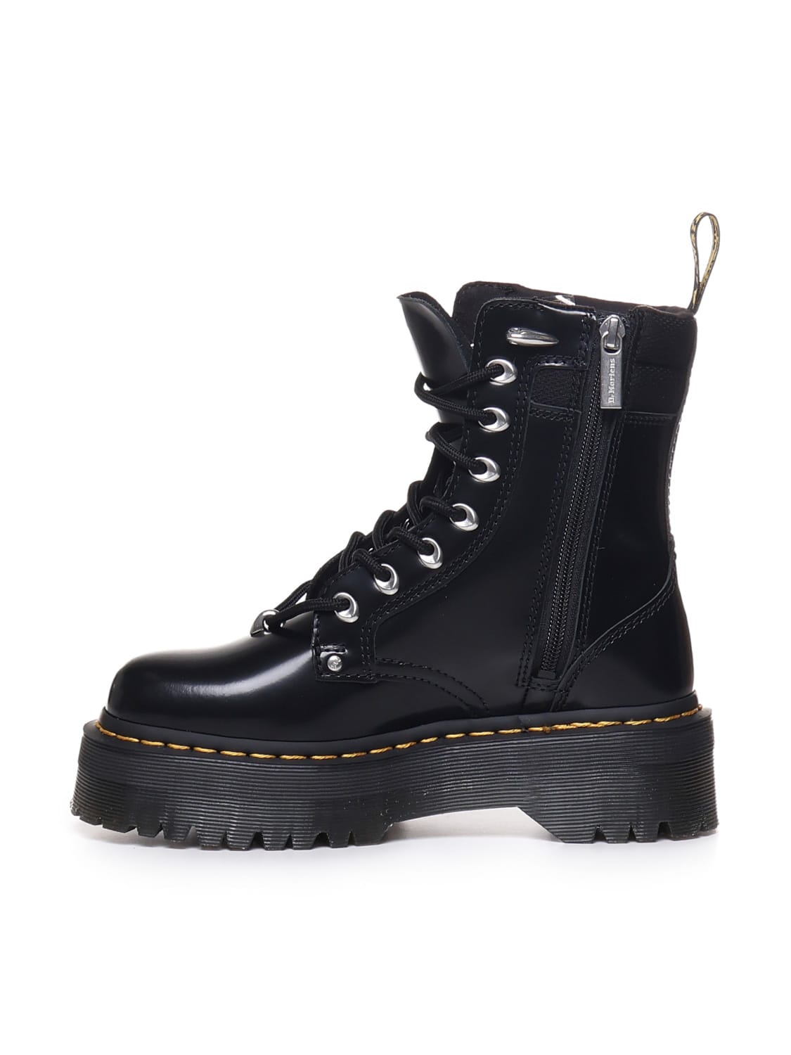 Shop Dr. Martens' Jadon Ii Platform Boots Leather Hardware In Black