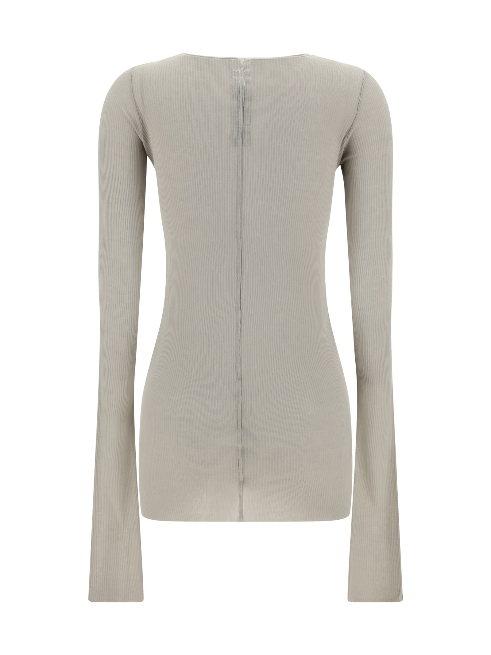 Shop Rick Owens Long Sleeve Jersey In Pearl