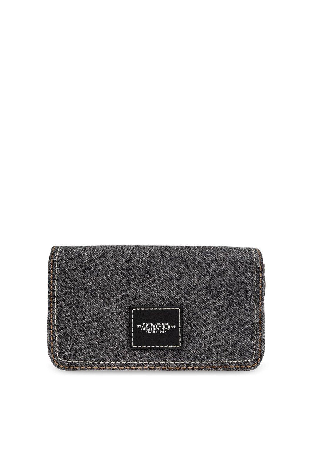 Shop Marc Jacobs The Denim Chain Mini Shoulder Bag In Black Wash