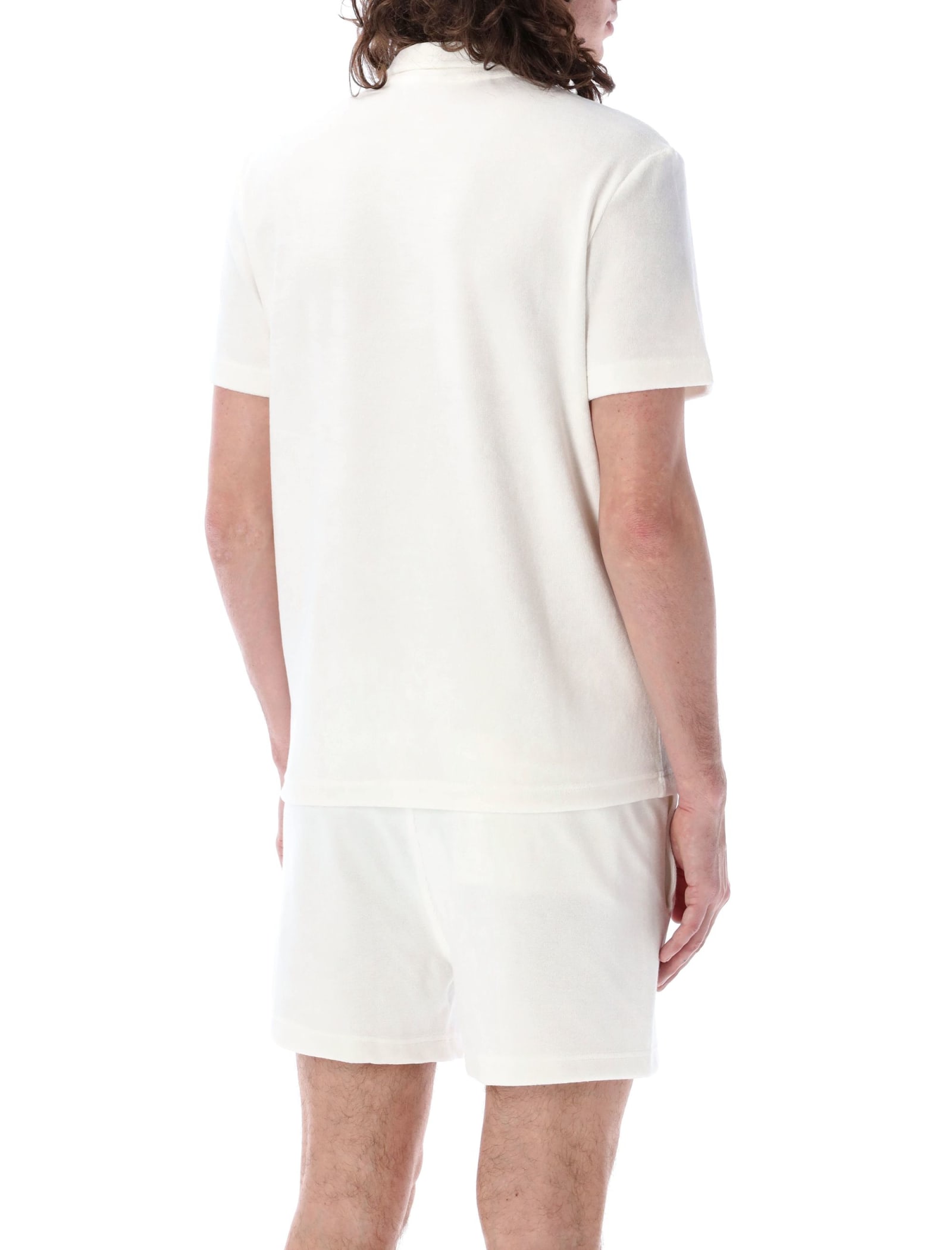 Shop Lacoste Classic Terry Polo Shirt In White