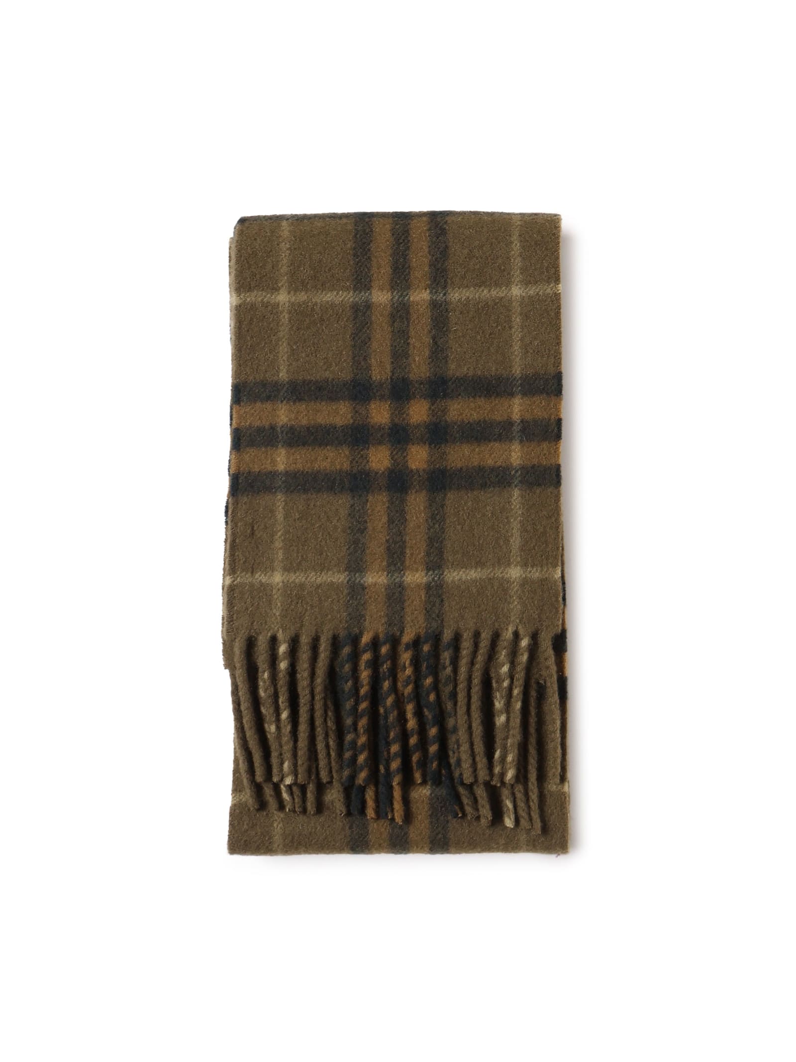 Shop Burberry Cashmere Scarf In Furrow