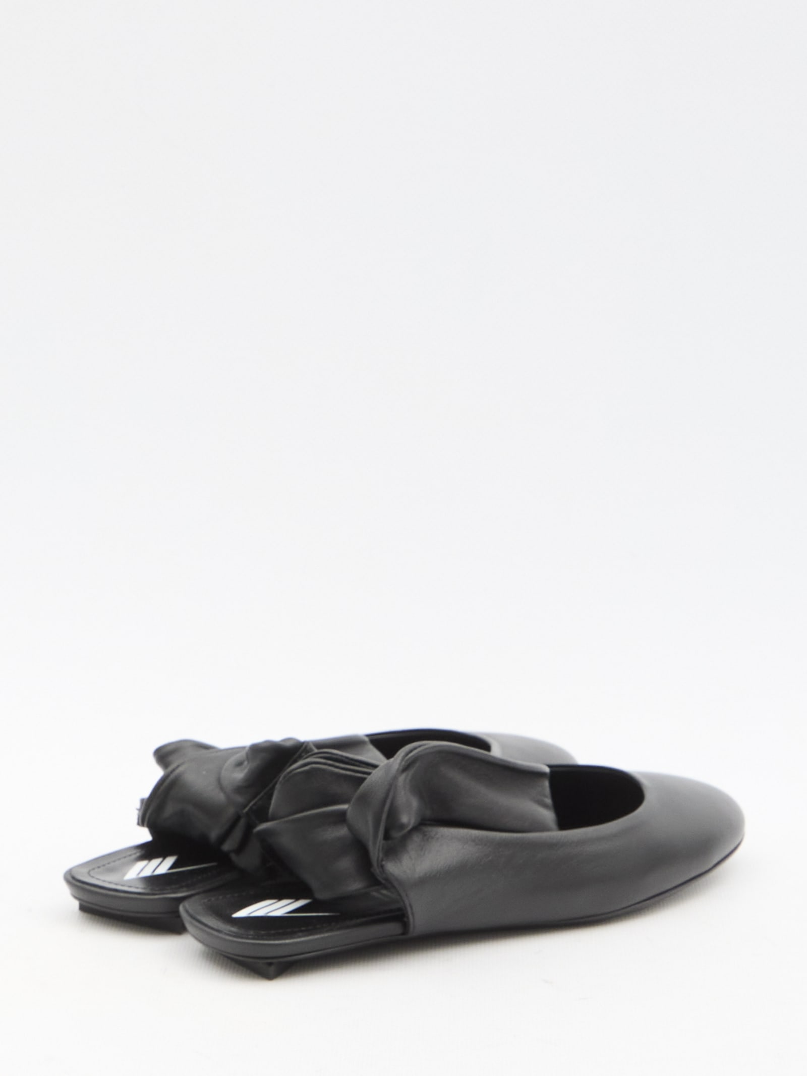 Shop Attico Cloe Ballerinas In Black