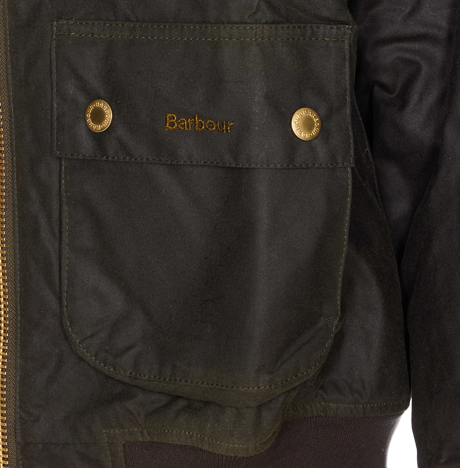Barbour Womens Archive Olive Maxine Faux-fur-collar Waxed-cotton Jacket In Green