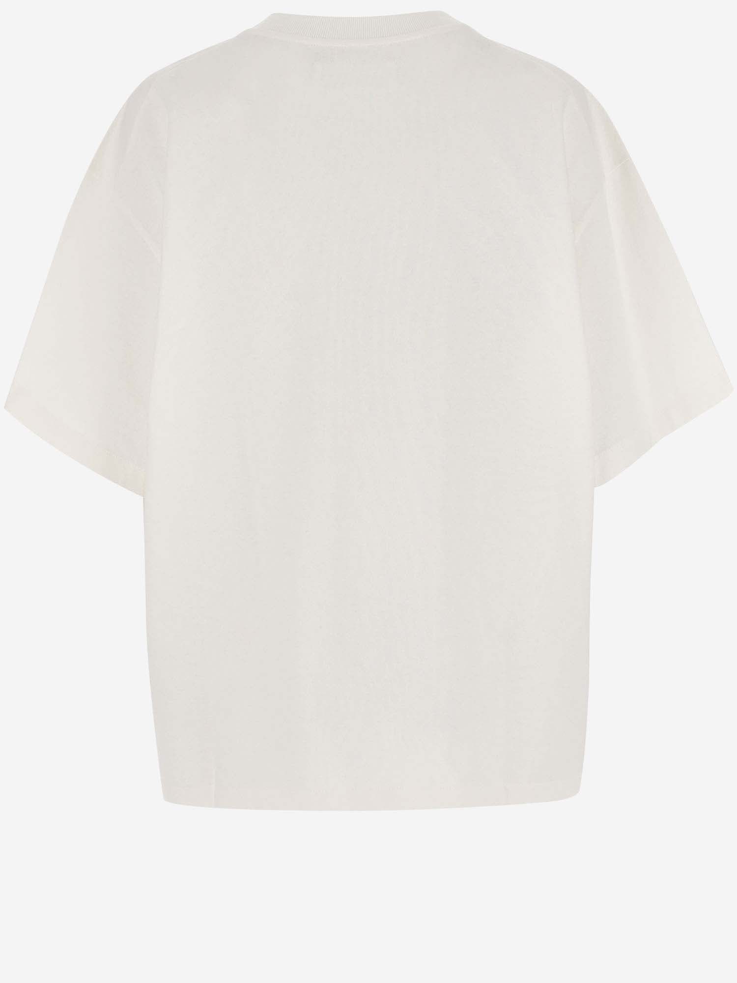 Shop Jil Sander Cotton Jersey T-shirt With Logo In White