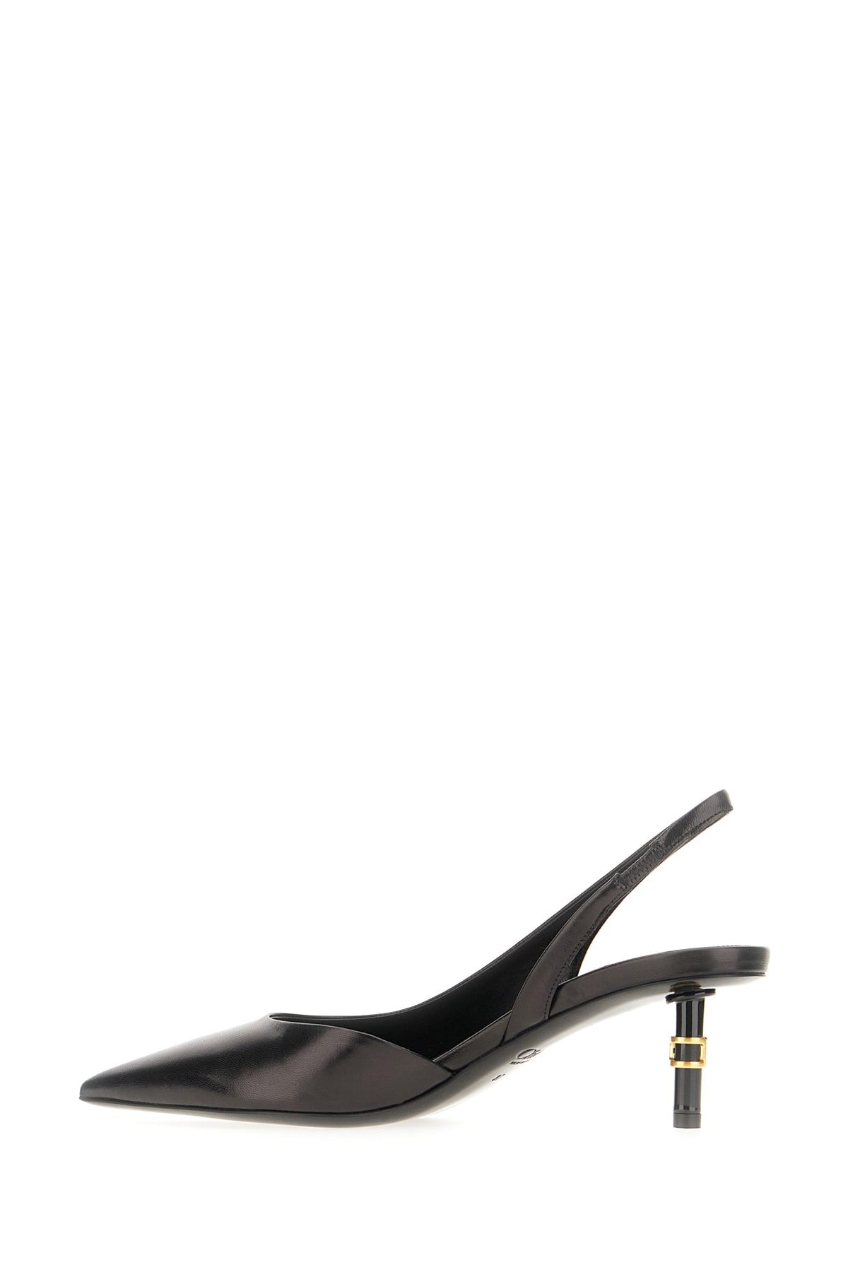 Shop Chloé Black Leather Marcie Slingback