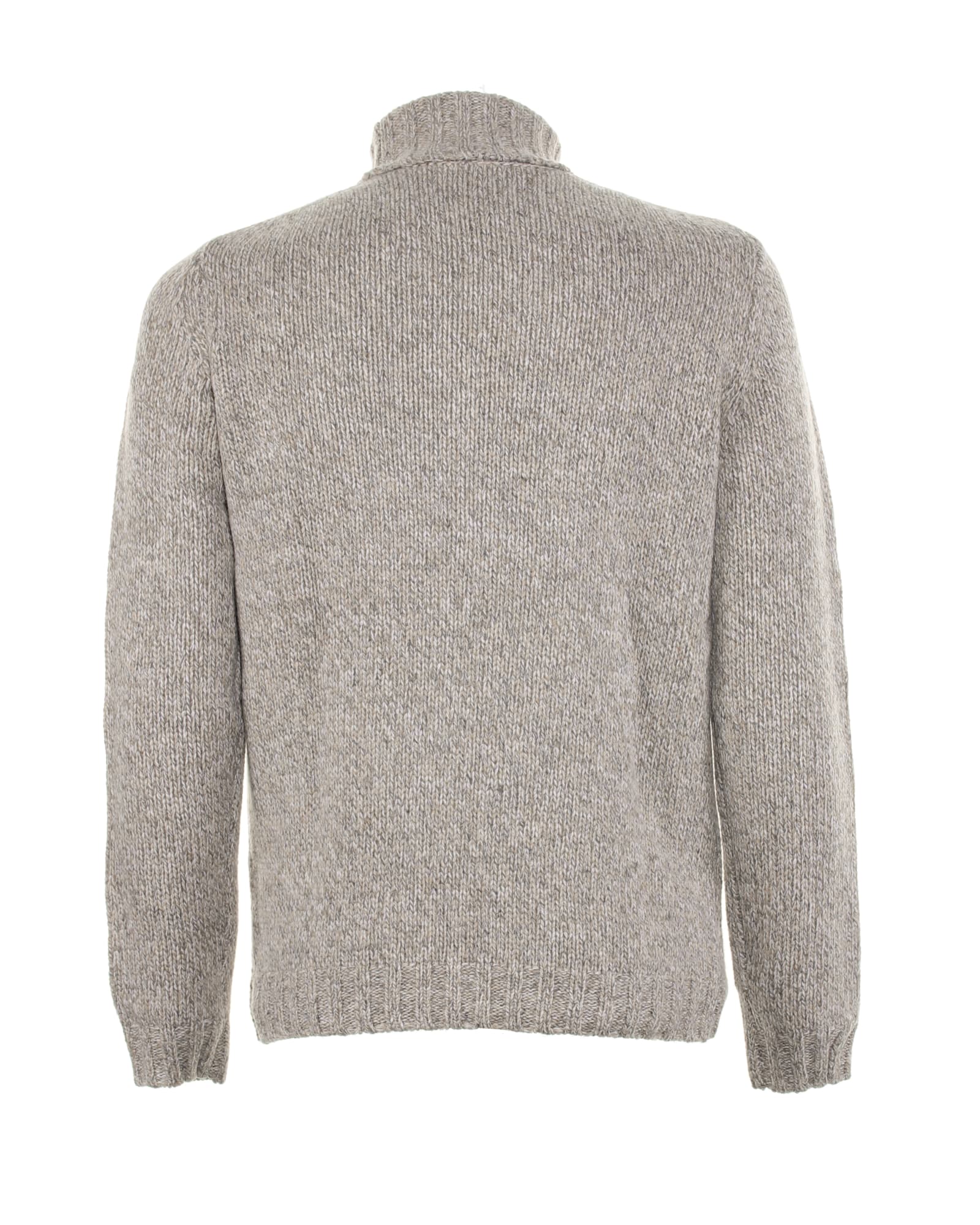 Shop Aspesi Wool Blend Turtleneck Sweater In Cenere