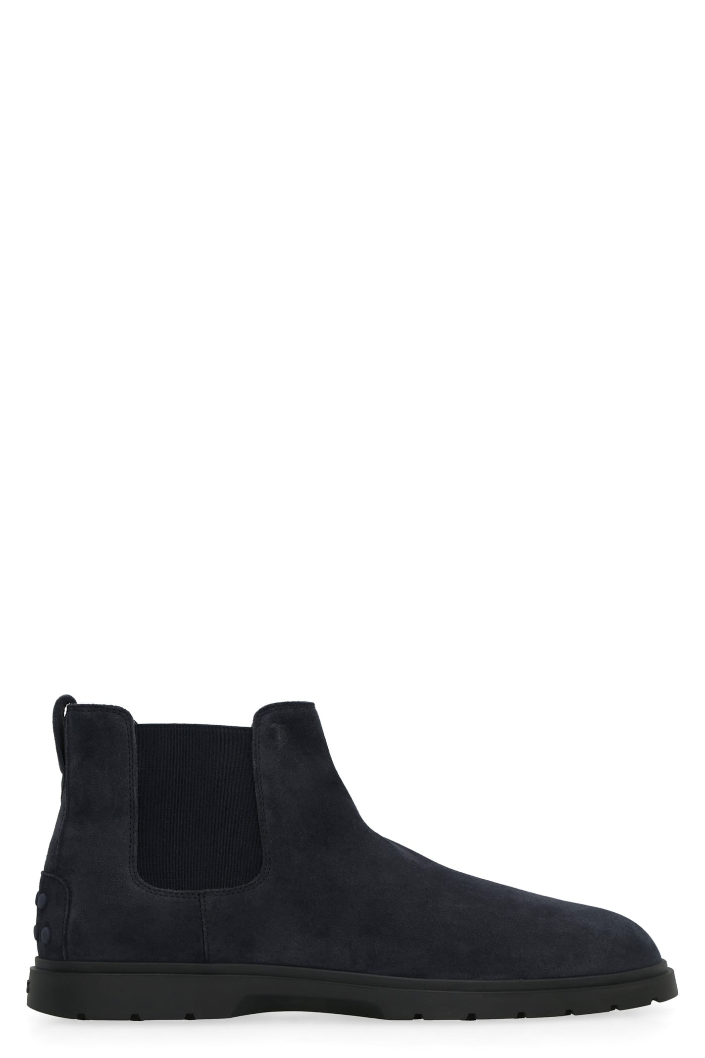 Shop Tod's Suede Chelsea Boots In Blue